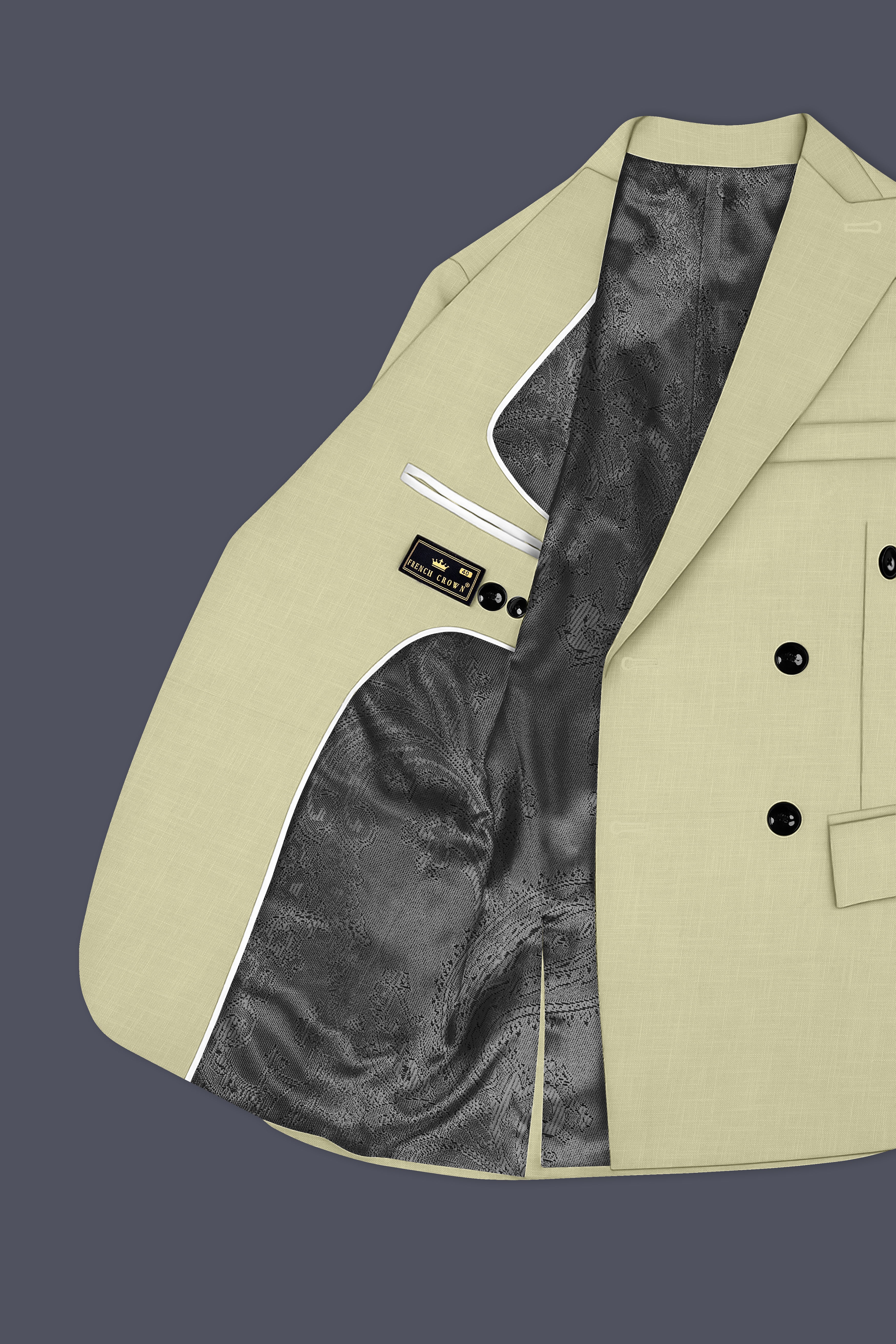 Soft Amber Double Breasted Premium Cotton Suit