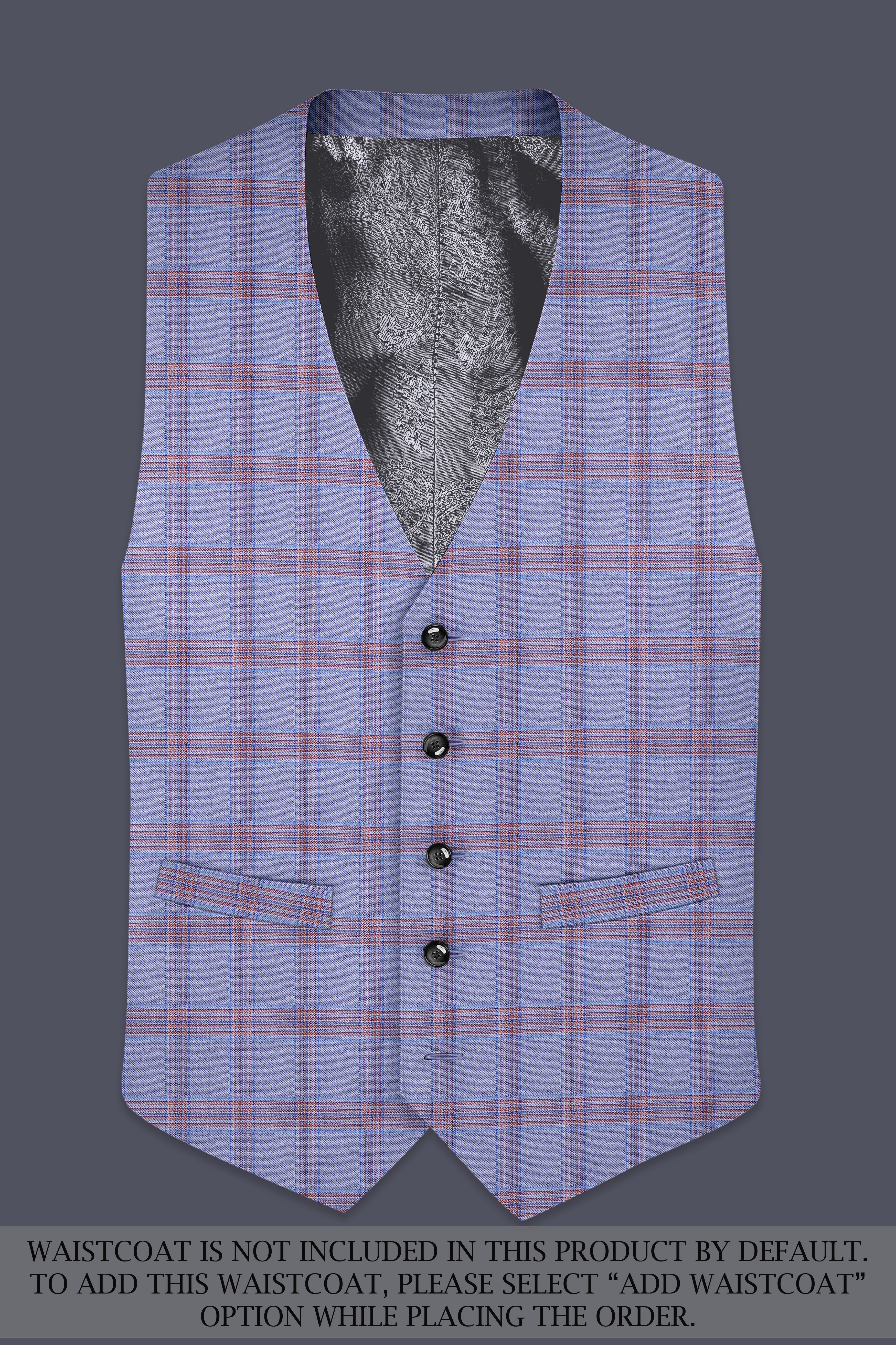 Manatee Grey Super fine Plaid Premium Cotton Suit