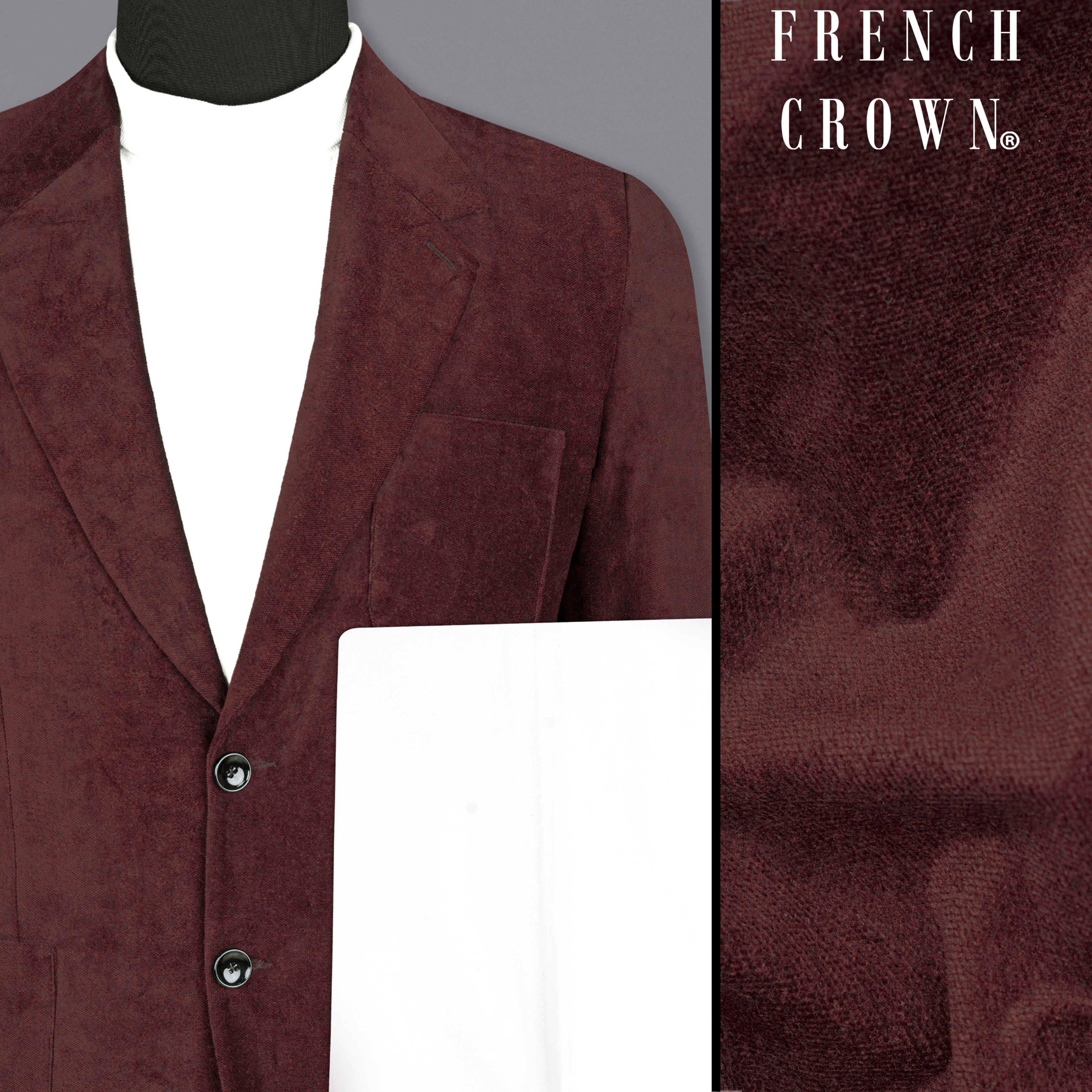 Persian Plum velvet Designer Sports Suit