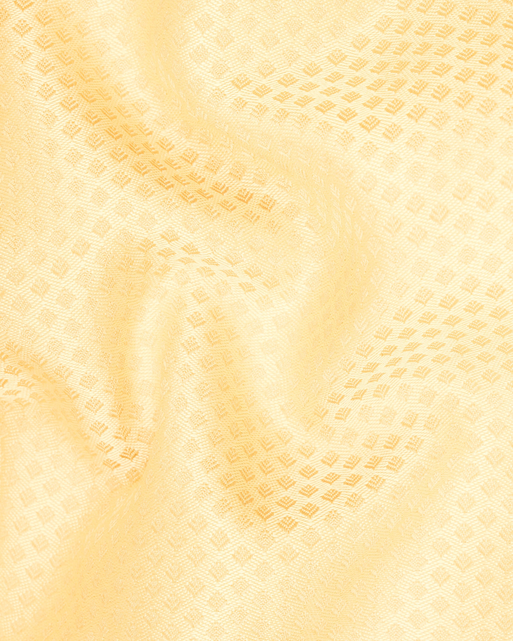Marzipan Yellow Textured Bandhgala Designer Suit