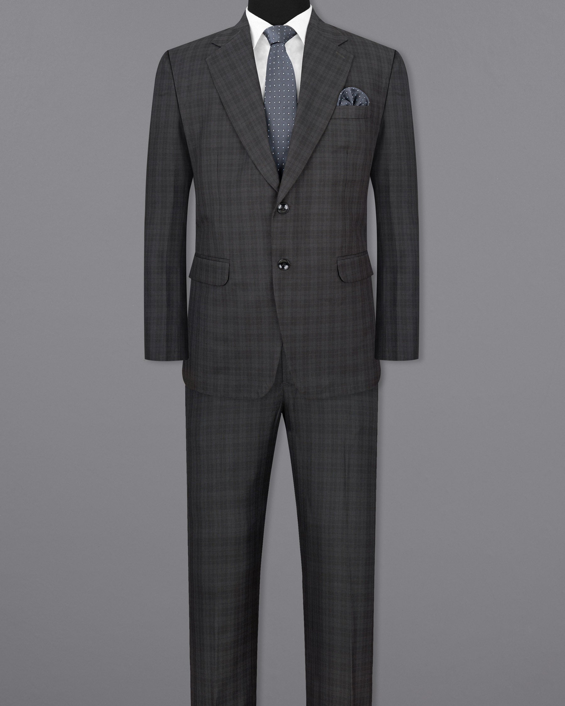 Mine Shaft Gray Plaid Suit