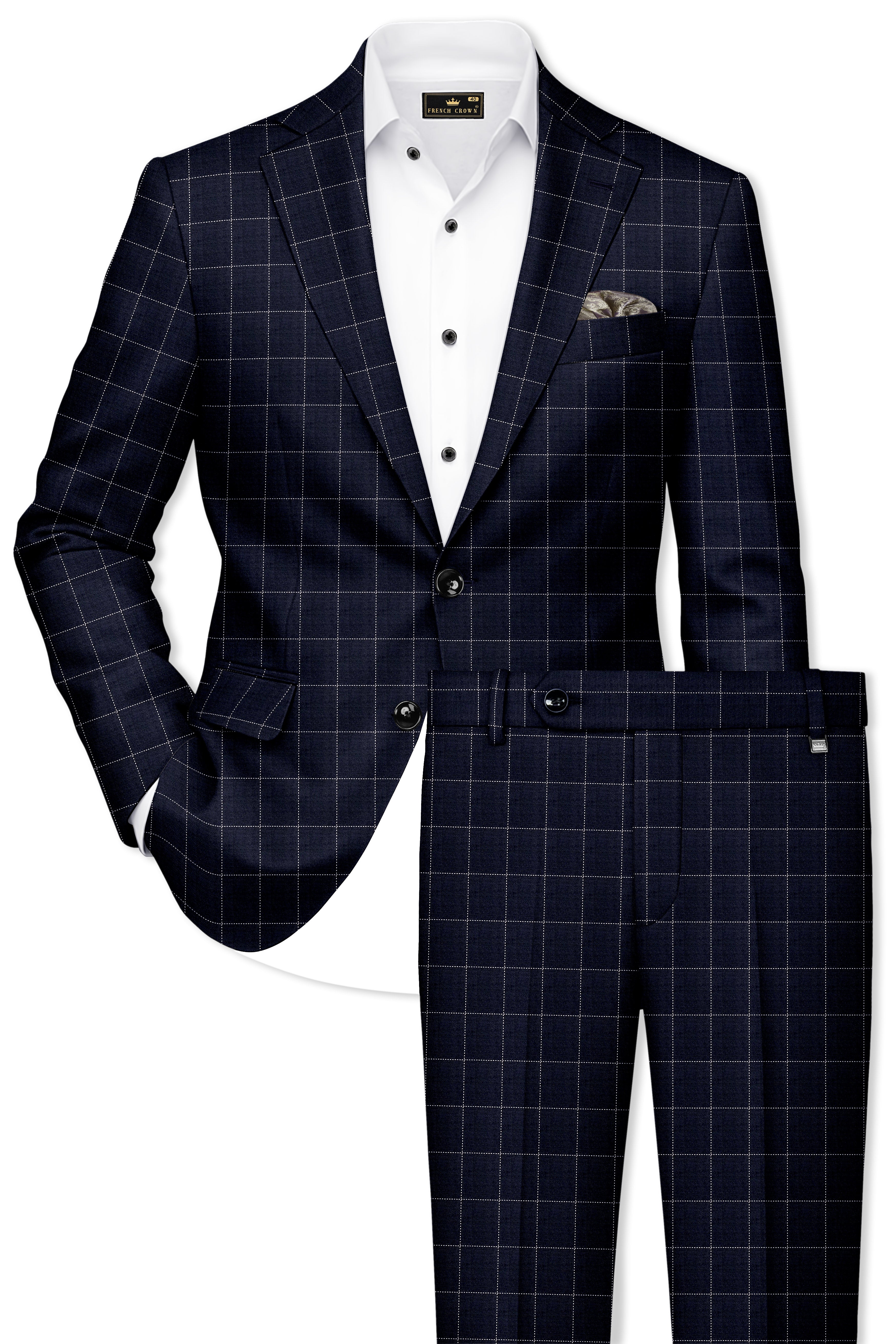 Thunder Blue Windowpane Suit