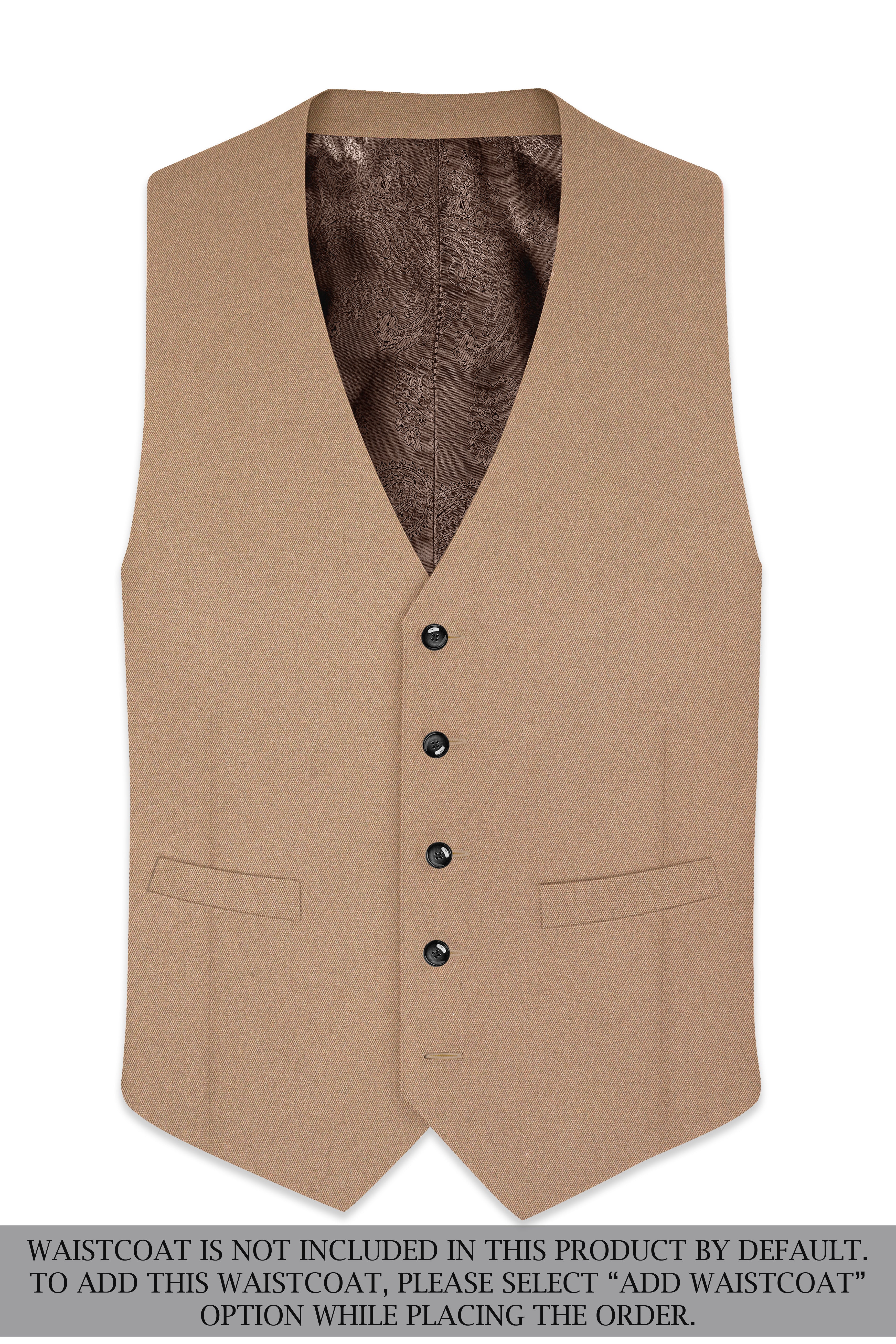 Dark Chestnut Brown Double Breasted Sports Premium Cotton Suit