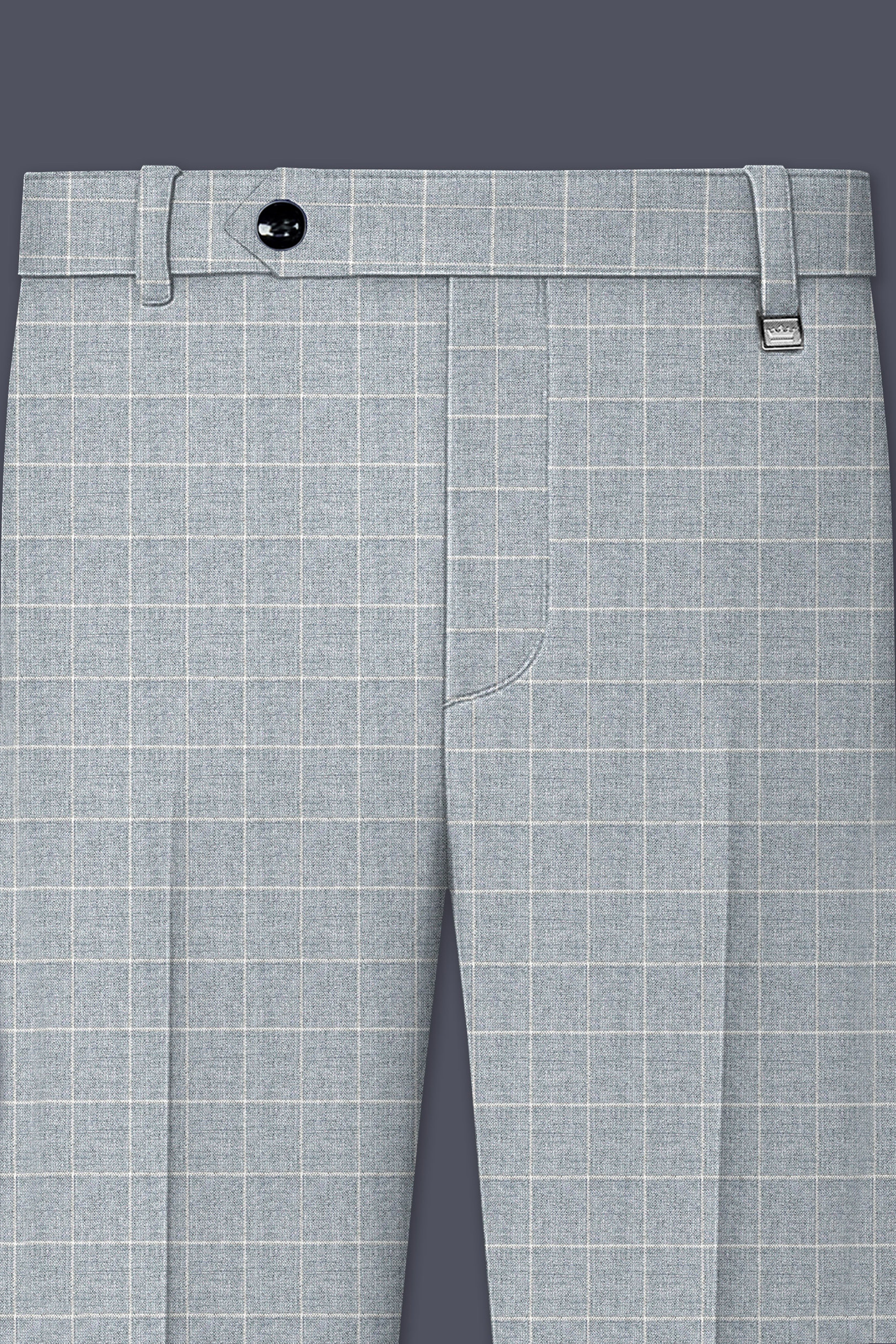 Hurricane Gray Windowpane Double Breasted Suit