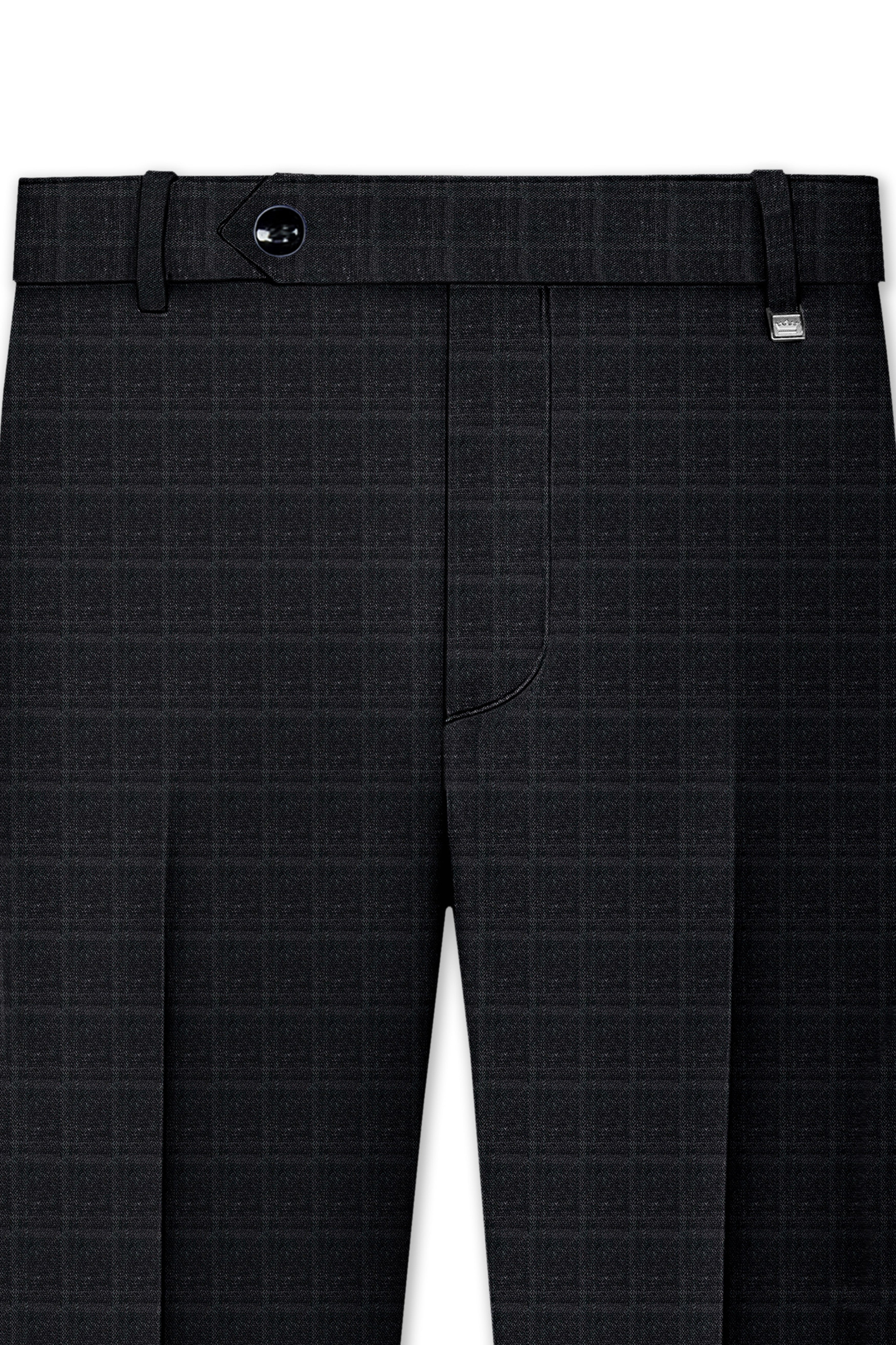 Dune Gray windowpane Double Breasted Suit