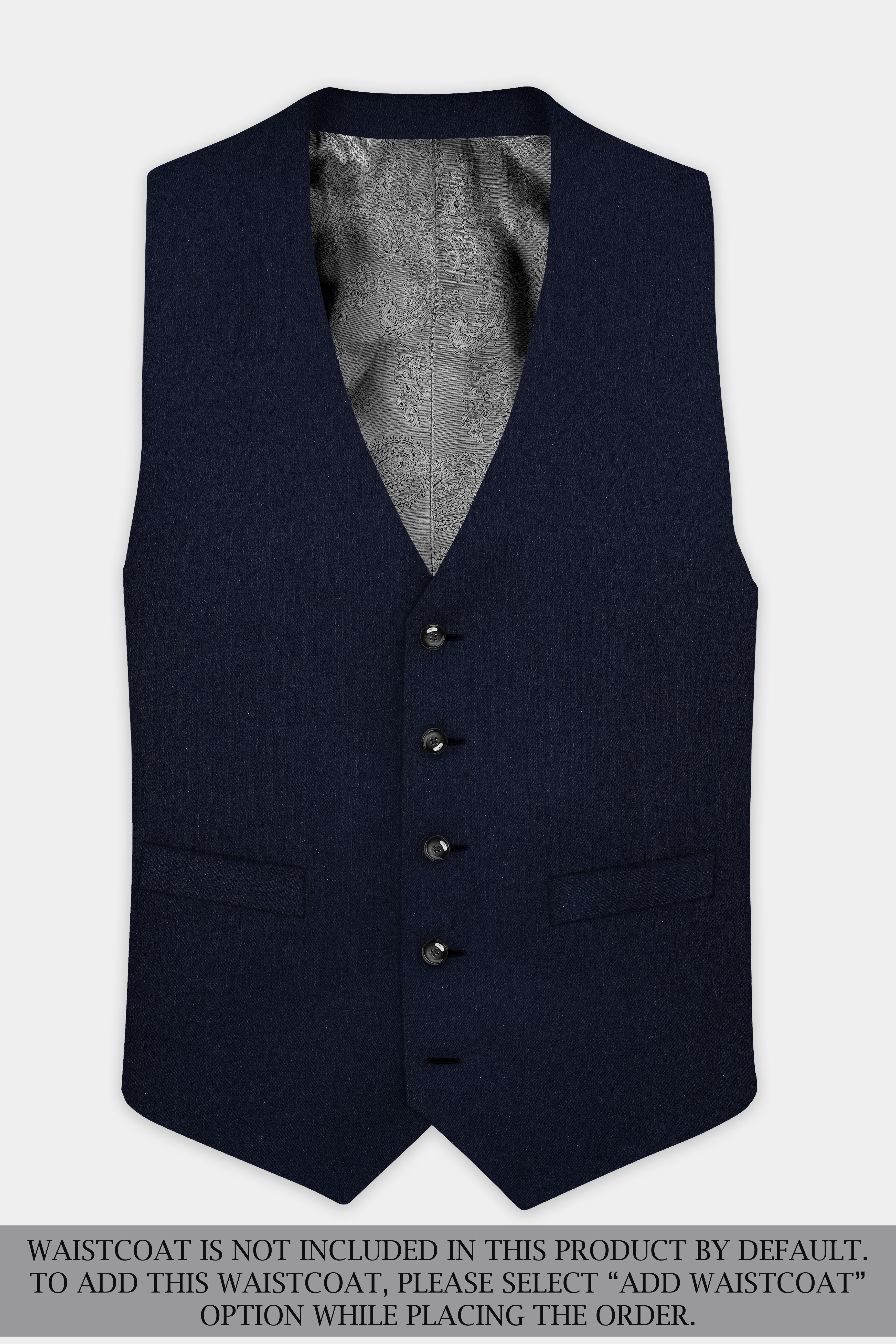 Tuna Blue Micro Triangle Textured Double Breasted Suit