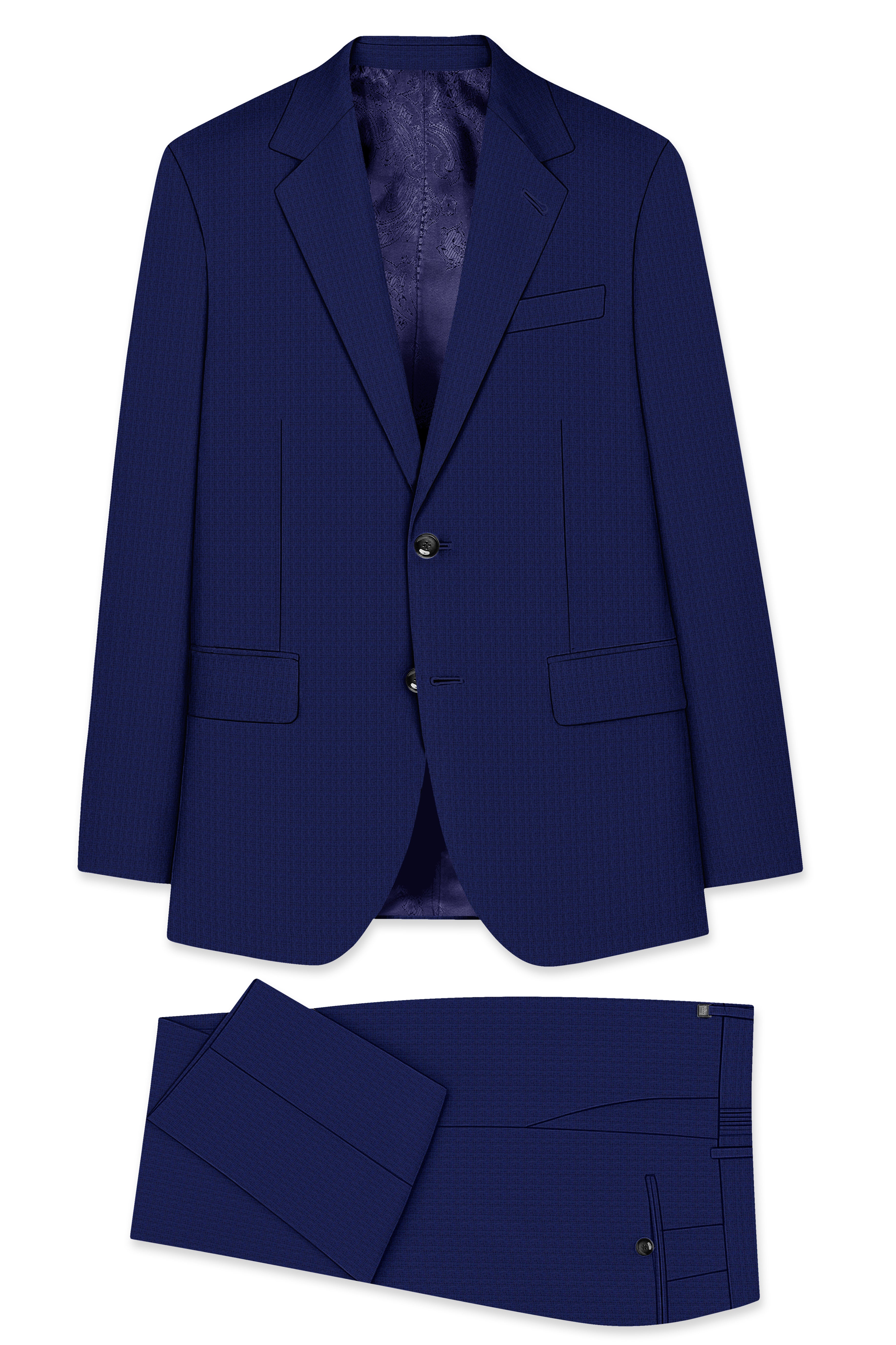 Rhino Blue Single Breasted Suit
