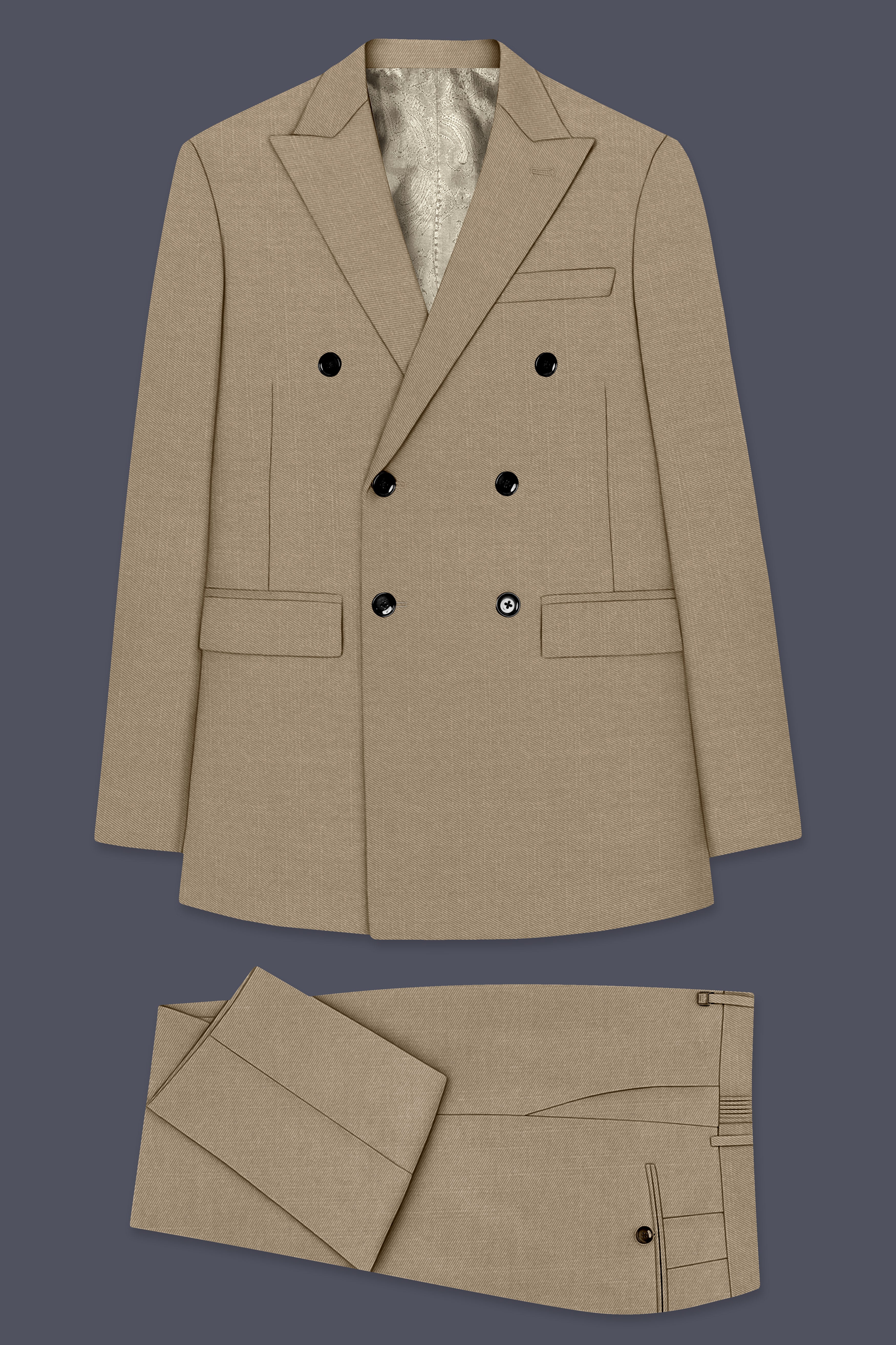 Stonewall Brown Double Breasted Suits