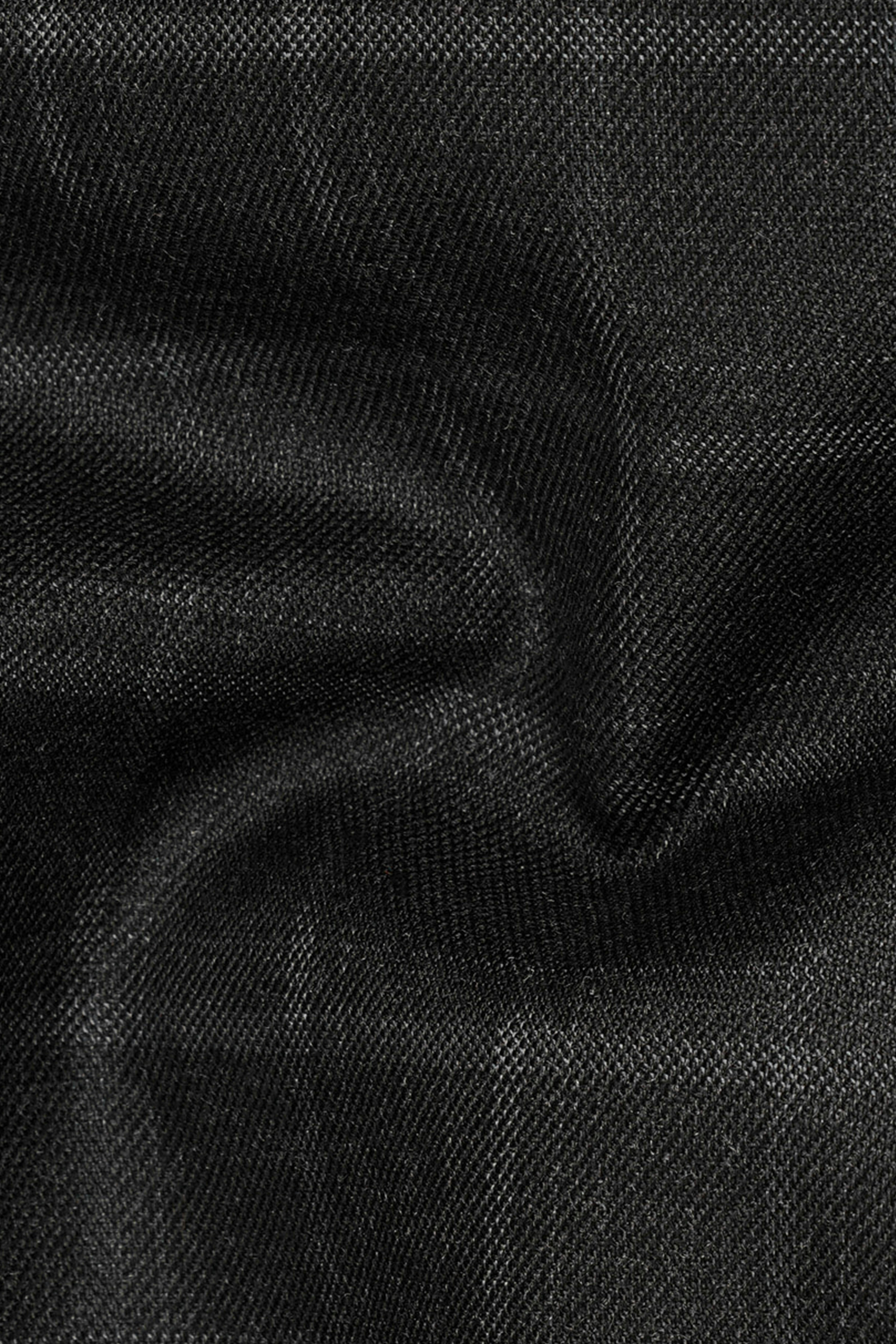 Zeus Light Black Windowpane Double Breasted Suit