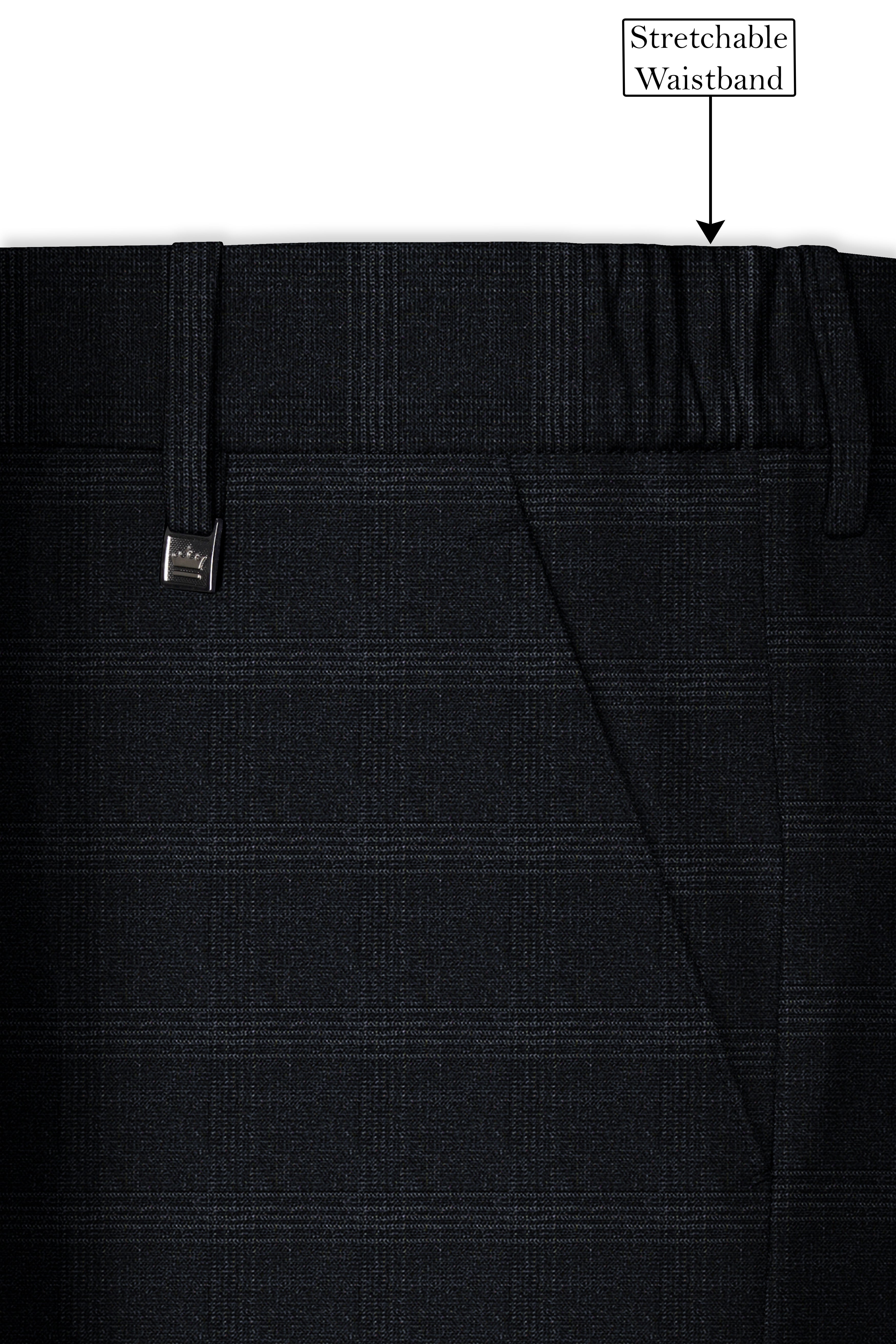 Thunder Black Plaid Single Breasted Suit