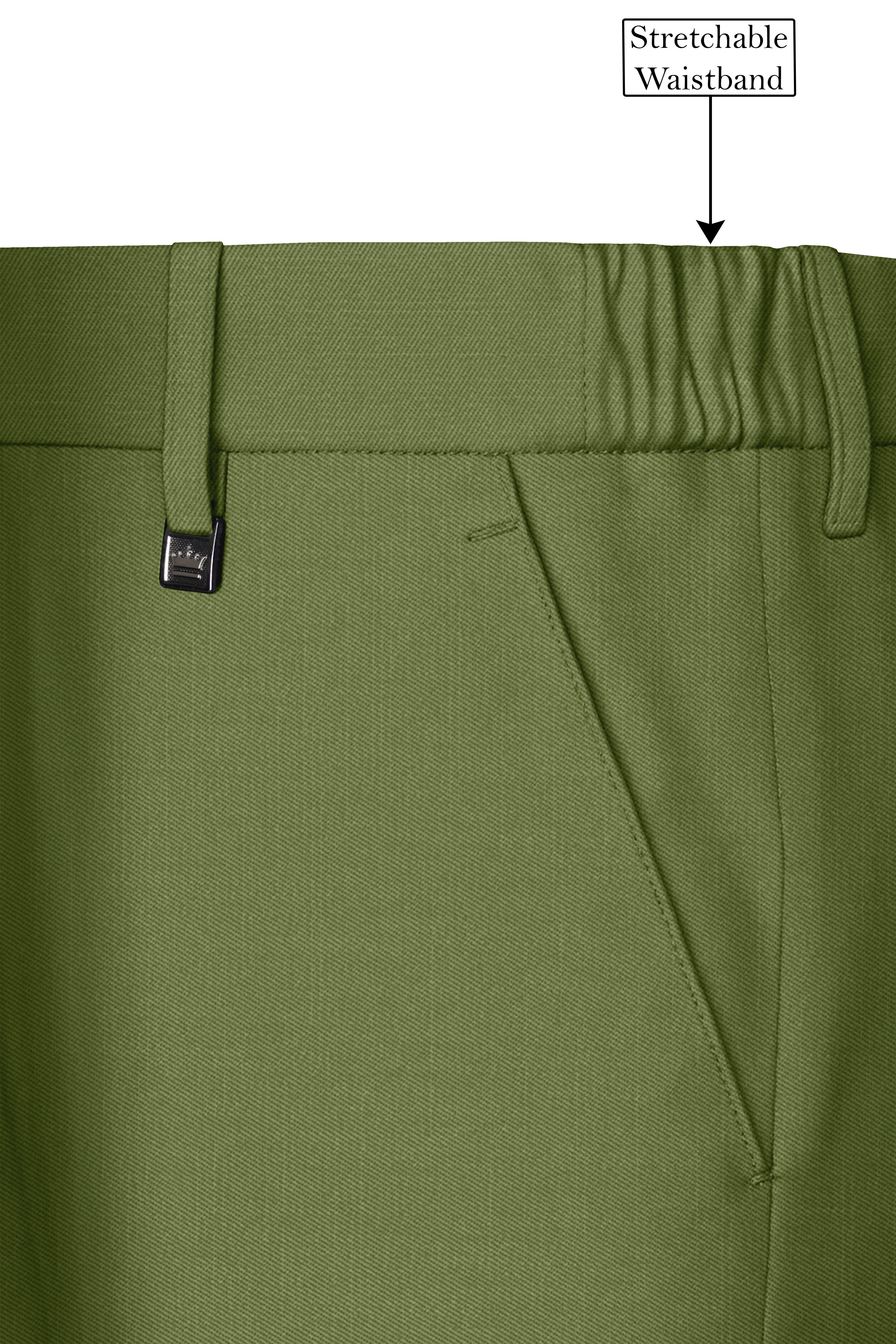 Cactus Green Cross Placket Bandhgala Suit