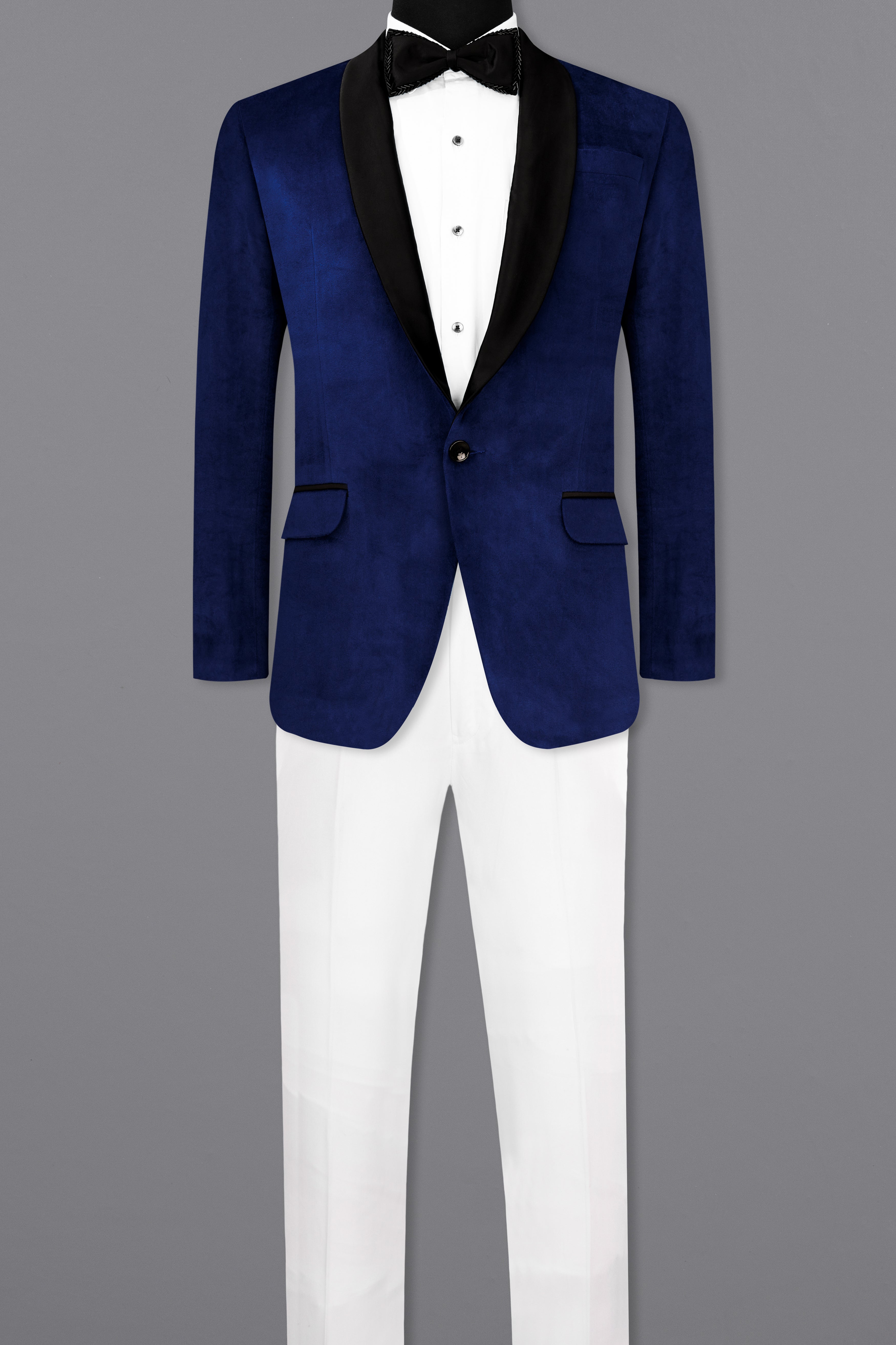 Blue Velvet Tuxedo Designer Suit