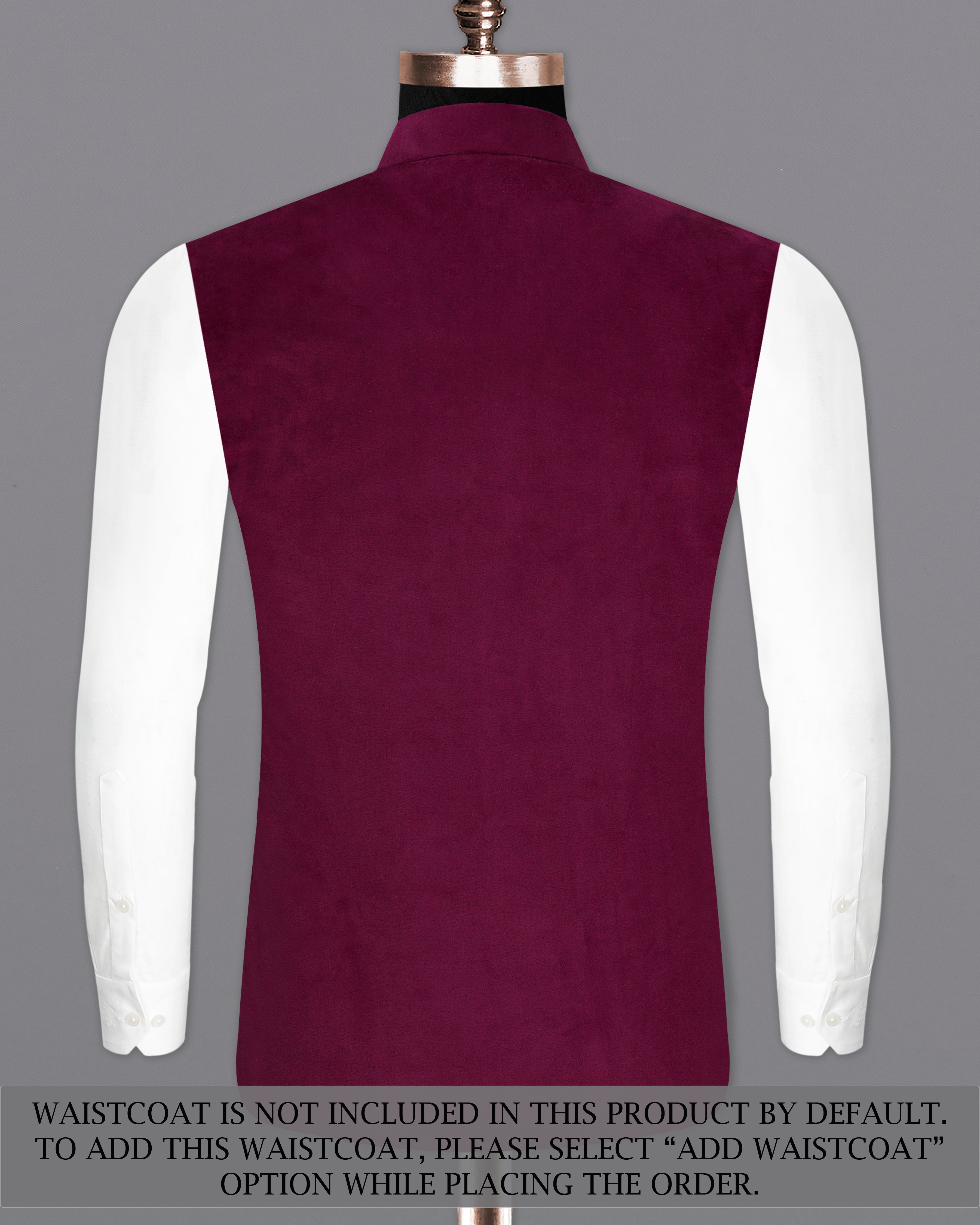 Barossa Maroon Single Breasted Velvet Designer Suit
