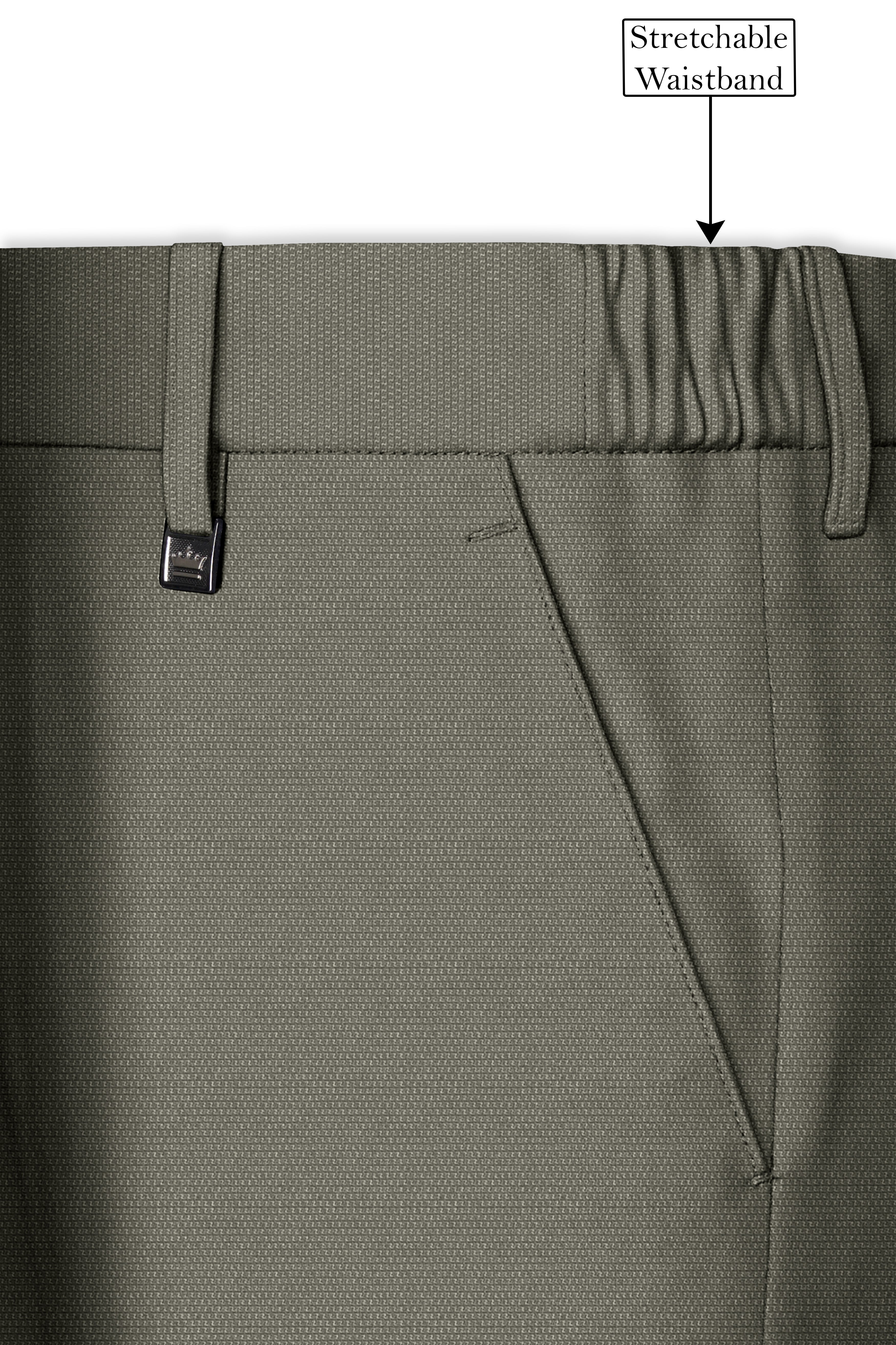 Sandstonne Green Cross Placket Bandhgala Suit