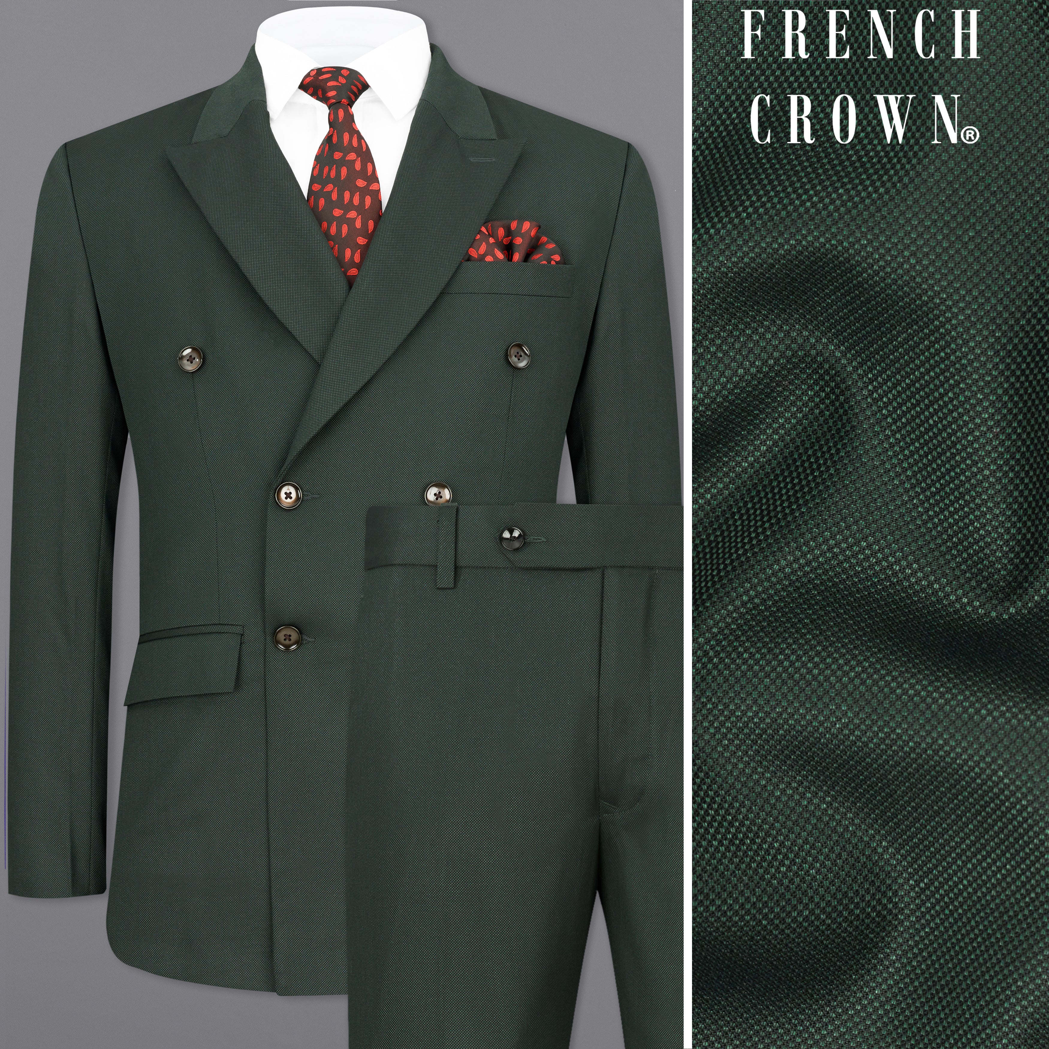 Heavy Metal Green Double Breasted Suit