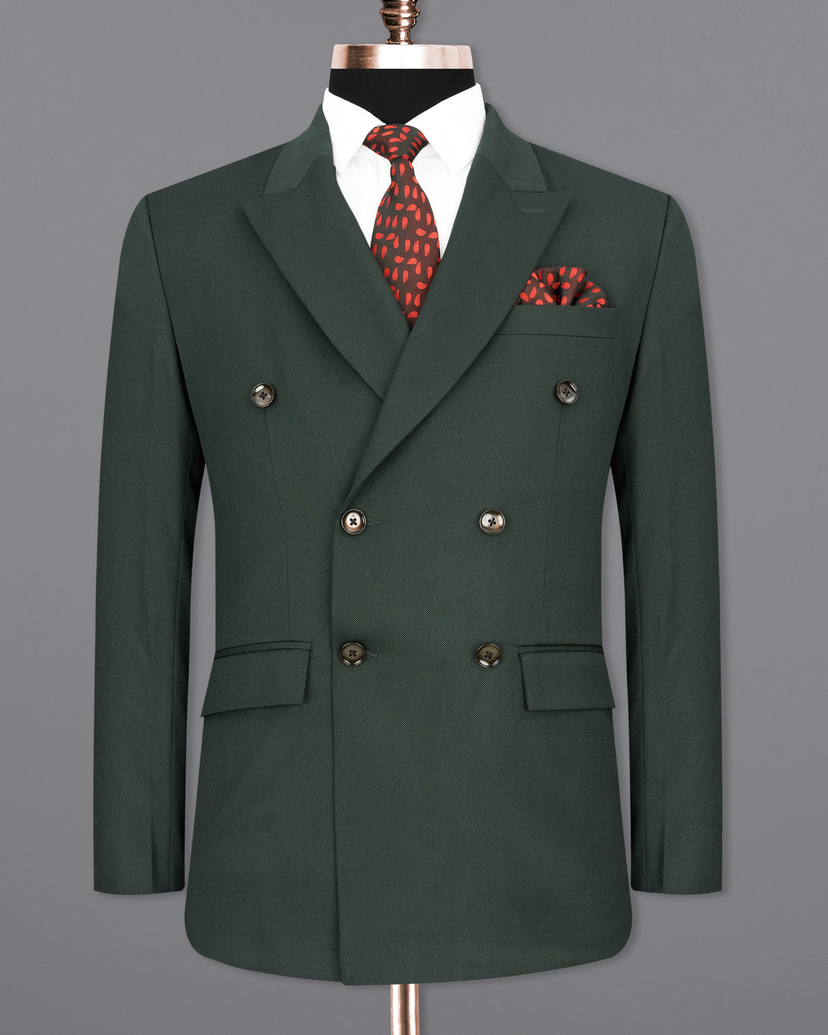 Heavy Metal Green Double Breasted Suit