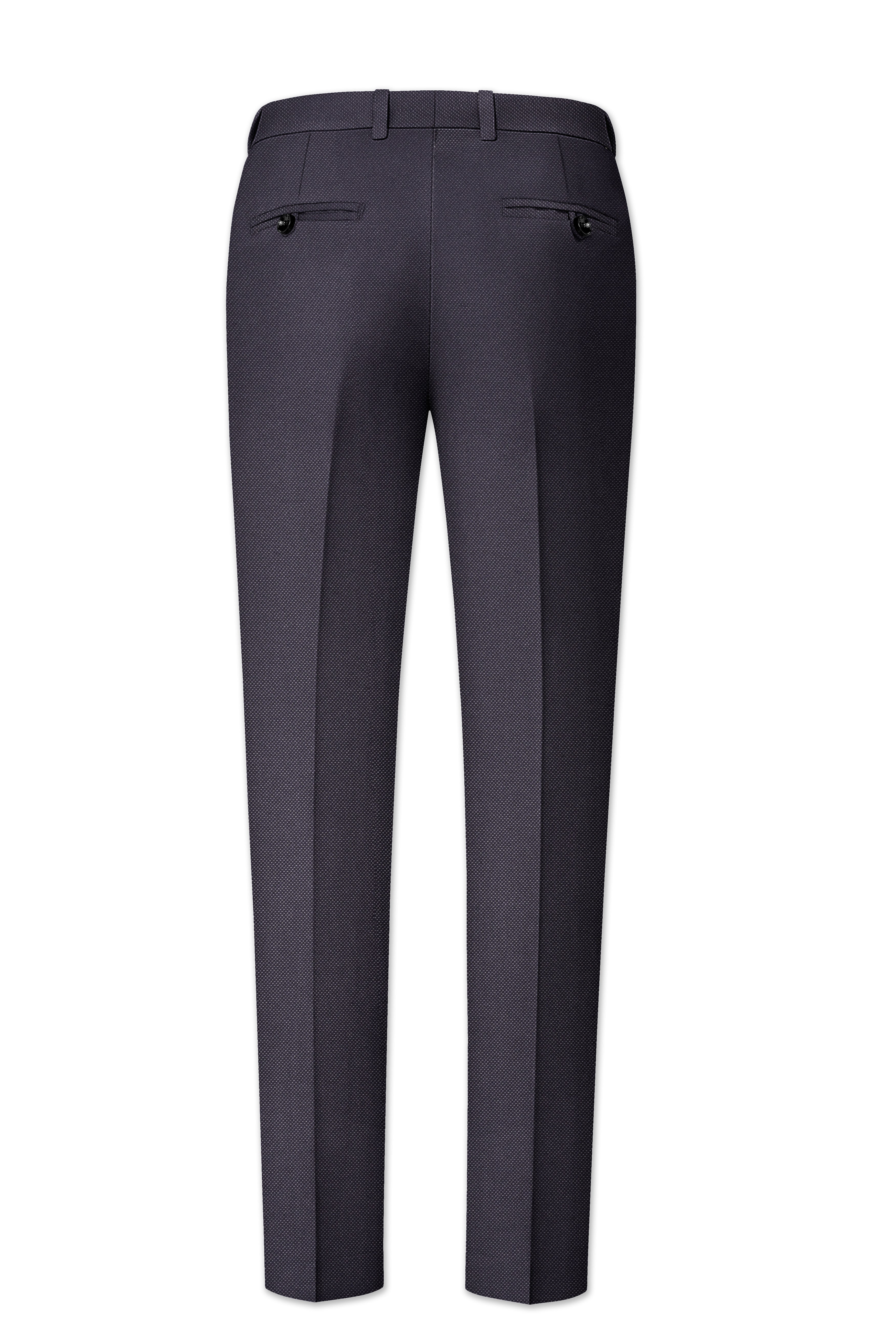 Fuscous Gray Cross Placket Bandhgala Suit