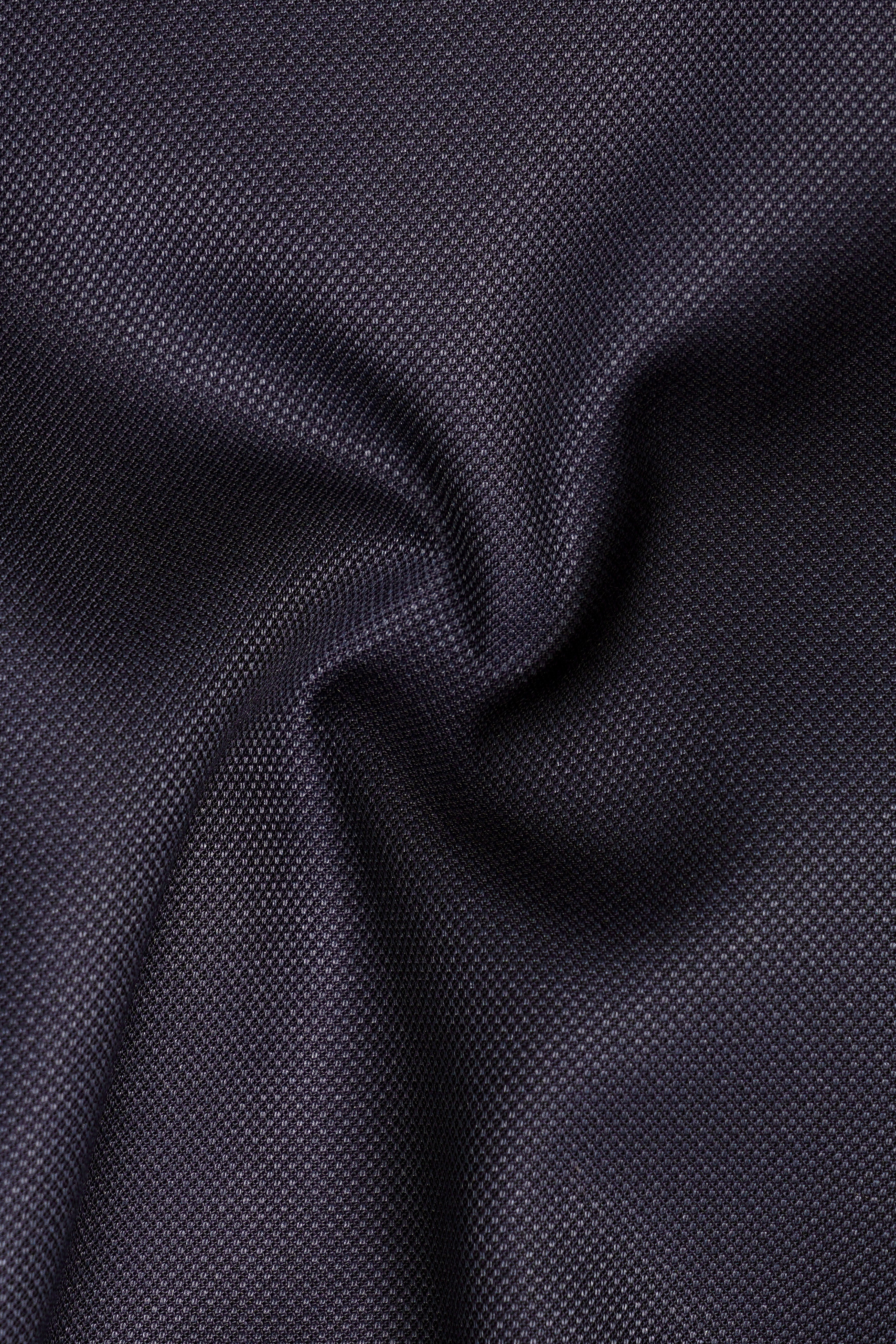 Fuscous Gray Cross Placket Bandhgala Suit