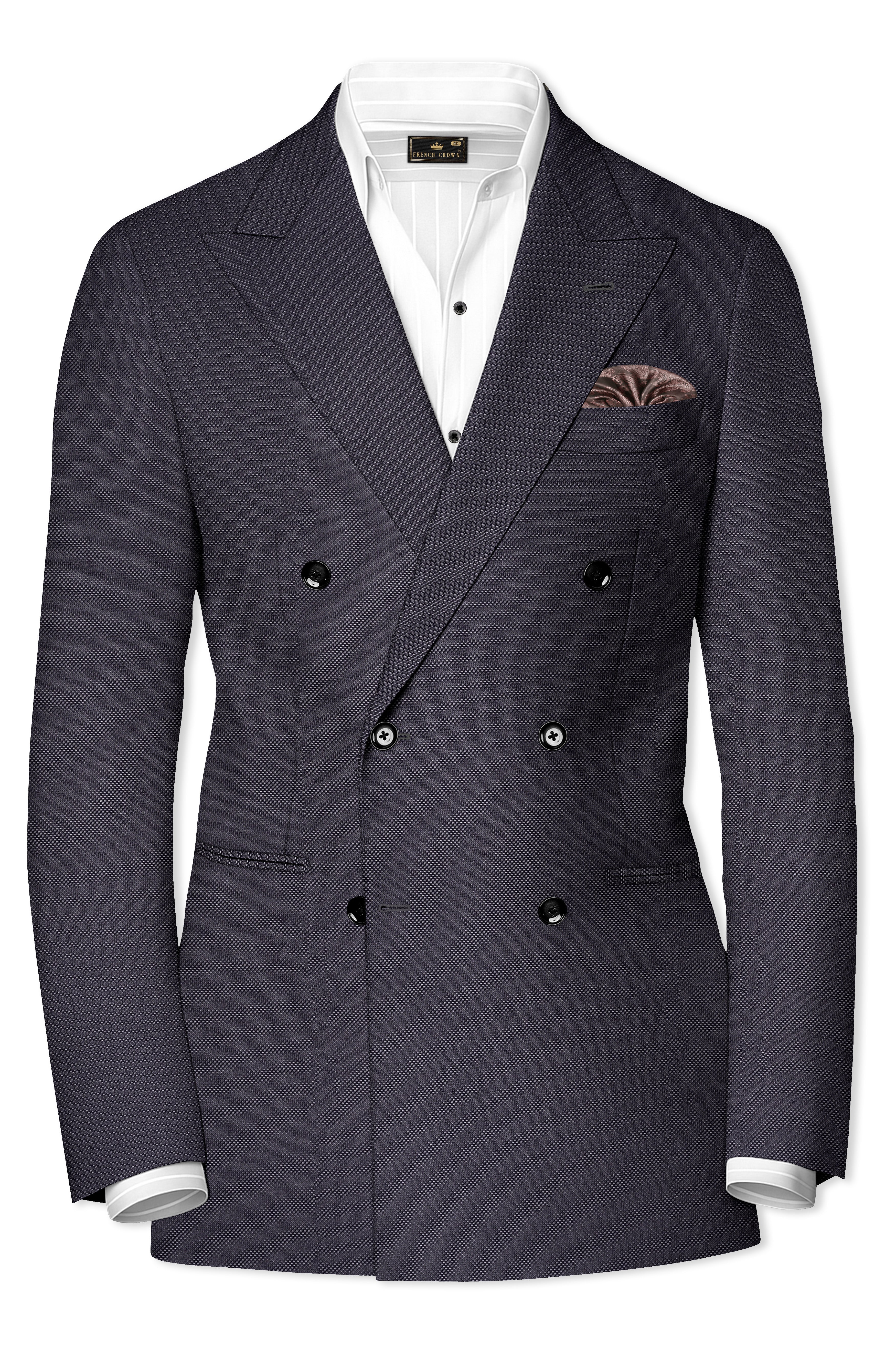 Fuscous Grey Double Breasted Suit