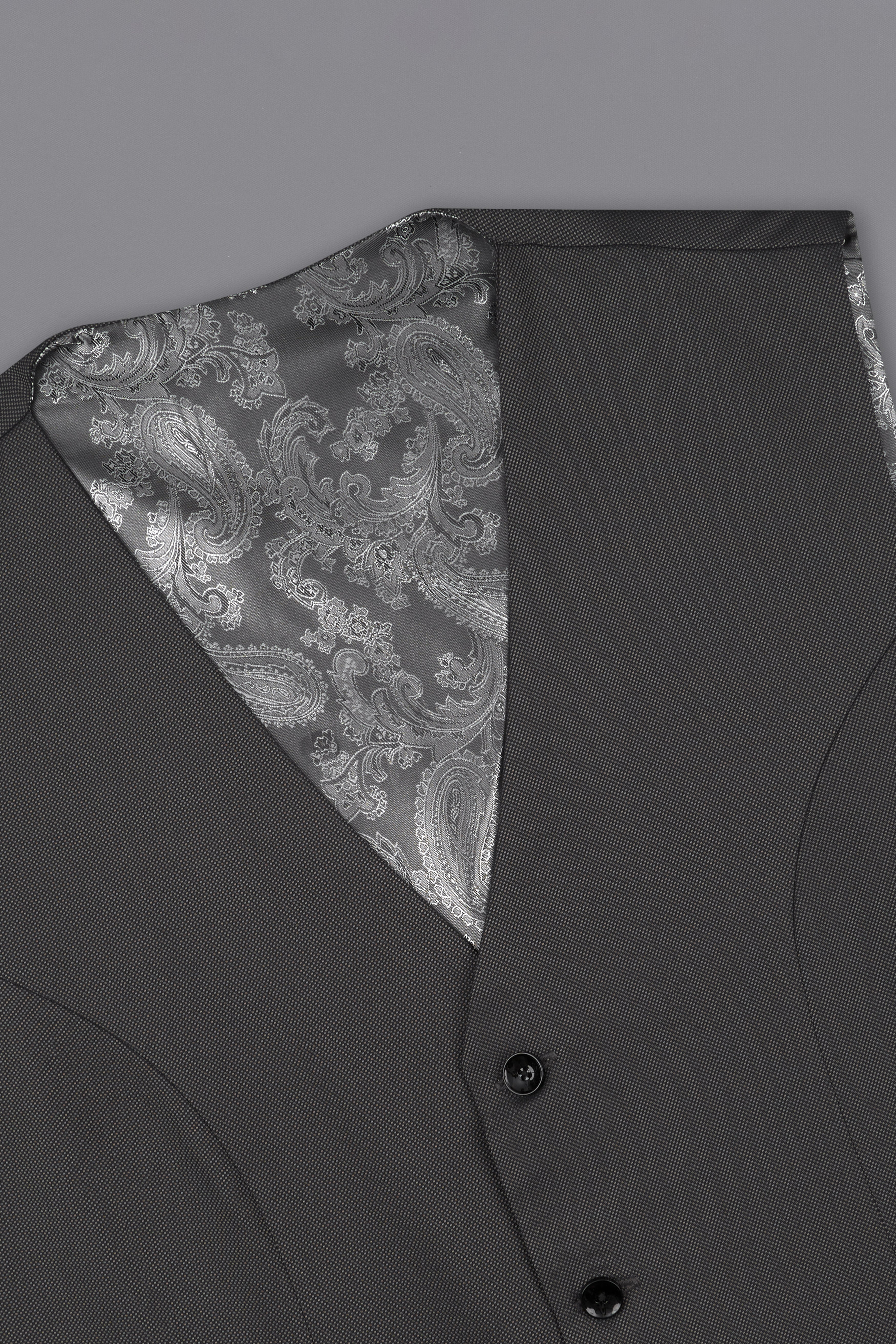 Fuscous Grey Double Breasted Suit ST2285-DB-36, ST2285-DB-38, ST2285-DB-40, ST2285-DB-42, ST2285-DB-44, ST2285-DB-46, ST2285-DB-48, ST2285-DB-50, ST2285-DB-52, ST2285-DB-54, ST2285-DB-56, ST2285-DB-58, ST2285-DB-60