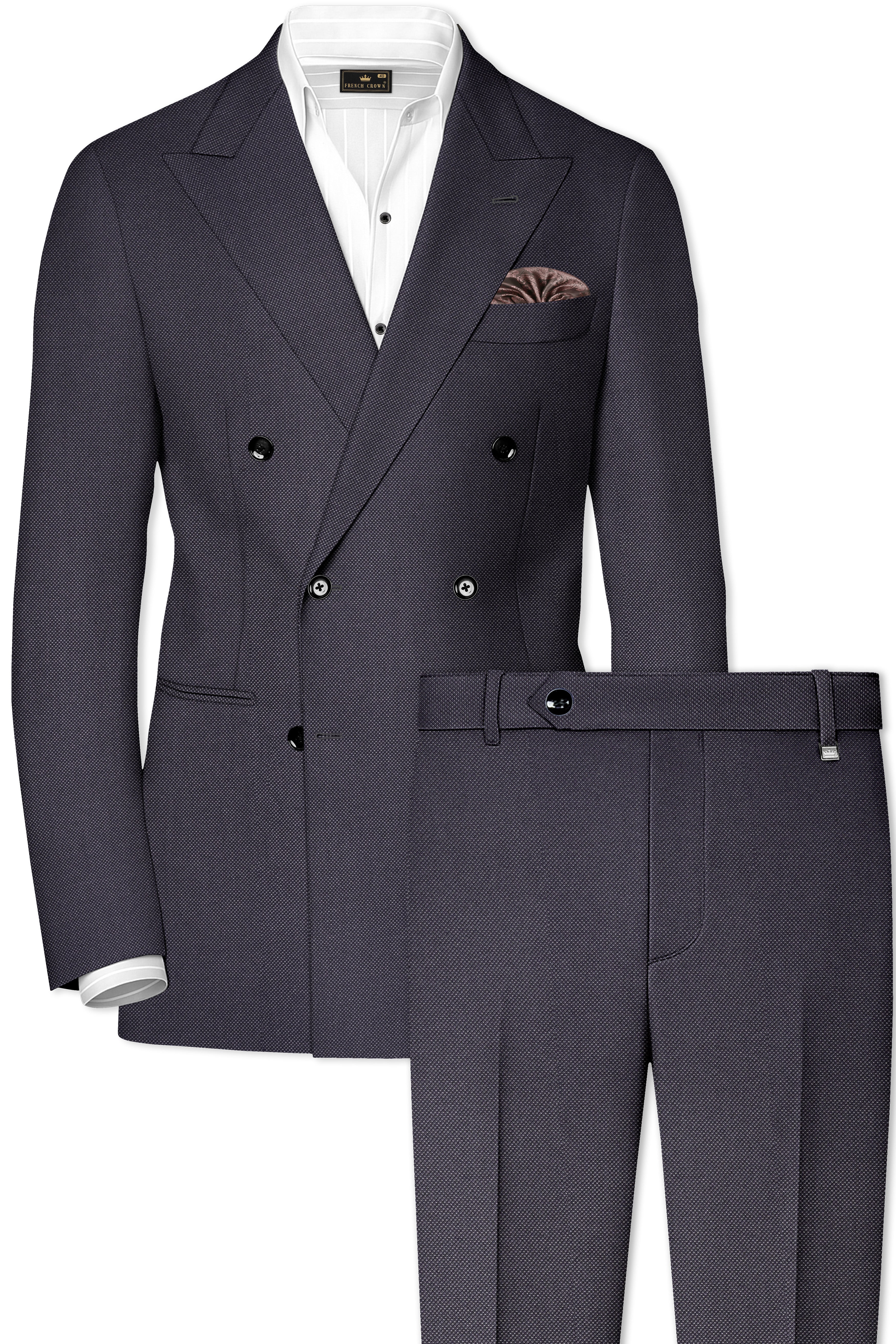 Fuscous Grey Double Breasted Suit