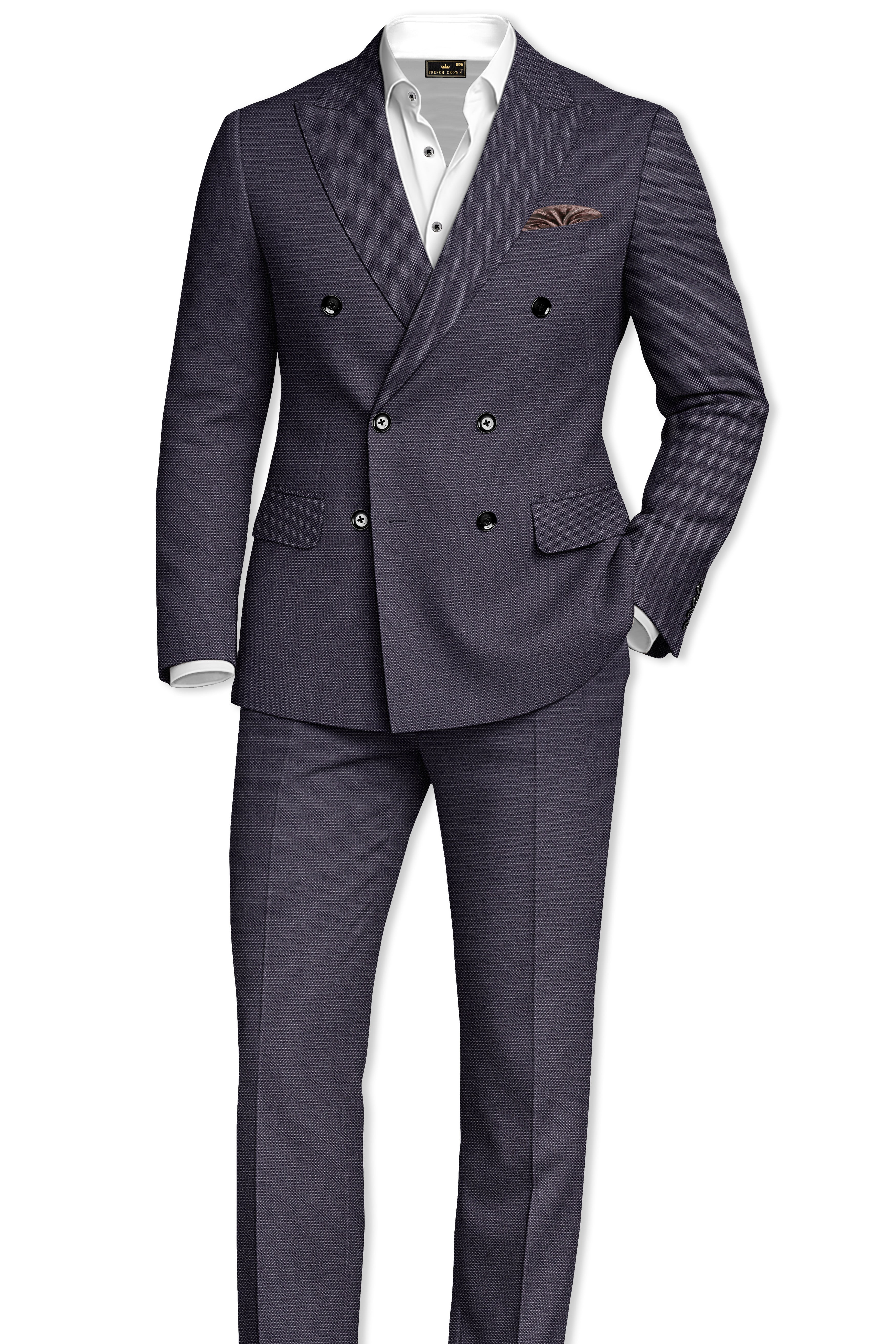 Fuscous Grey Double Breasted Suit