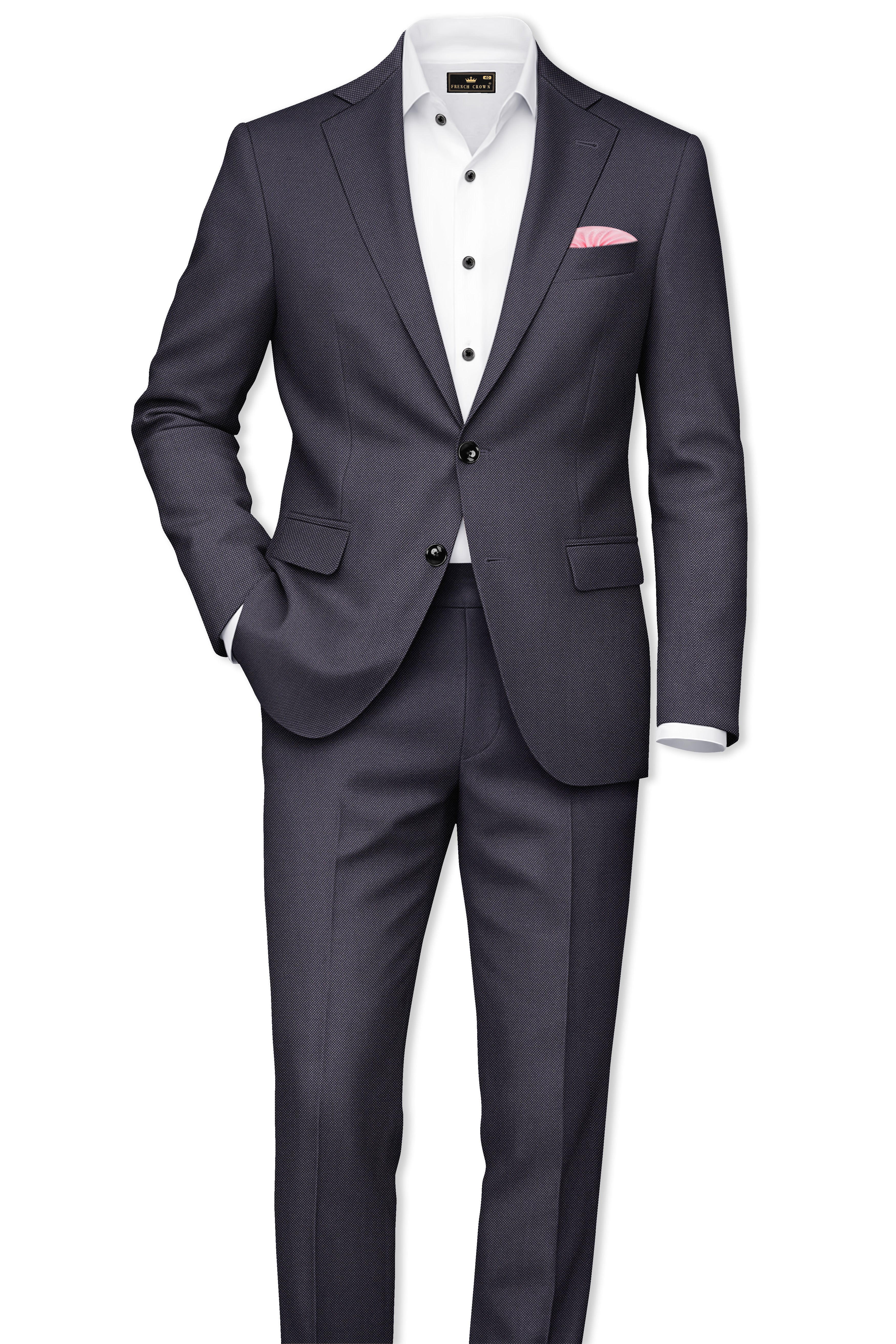 Fuscous Grey Single Breasted Suit