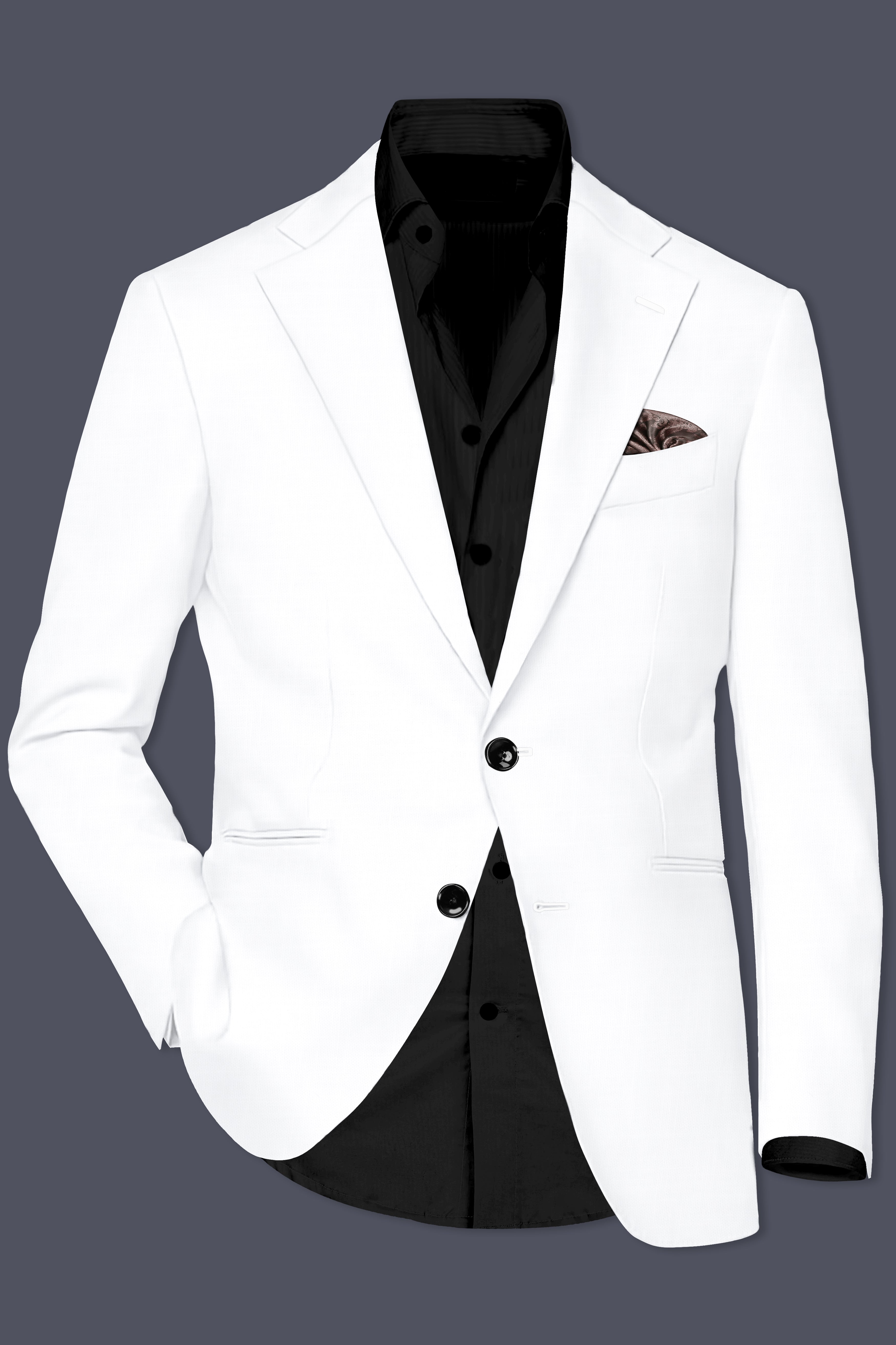Bright White Luxurious Linen Suit