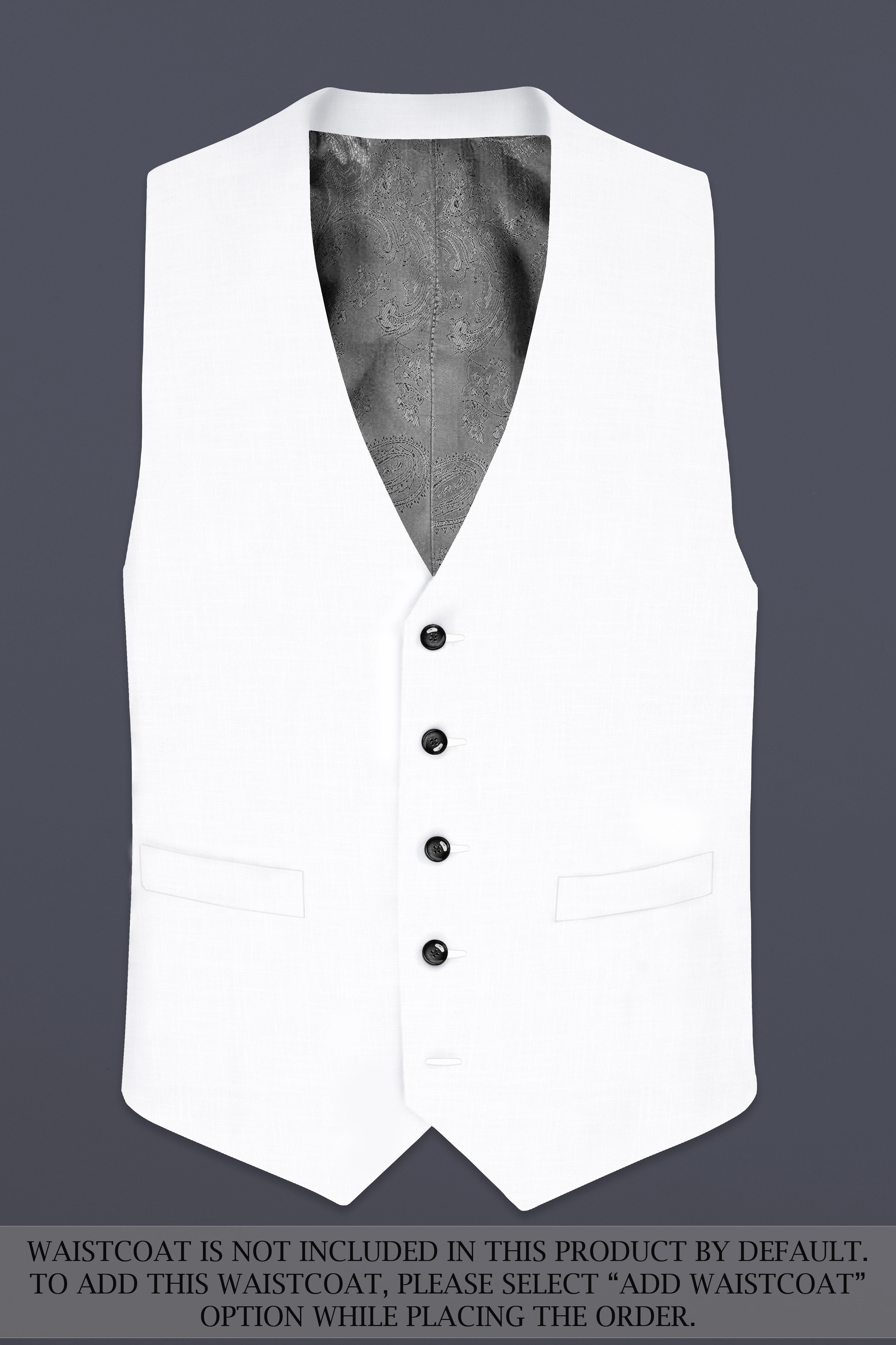 Bright White Luxurious Linen Suit