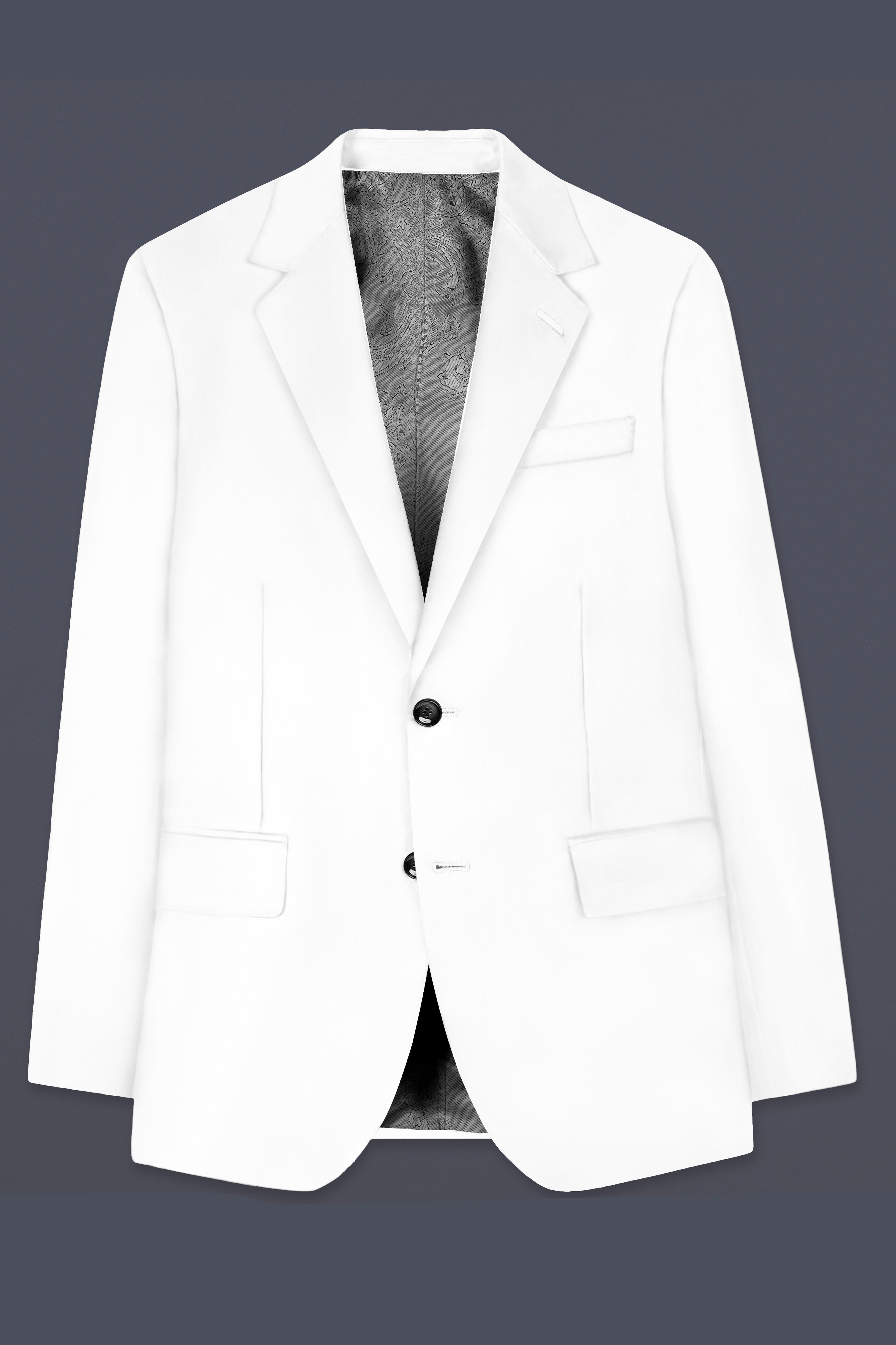 Bright White Luxurious Linen Suit
