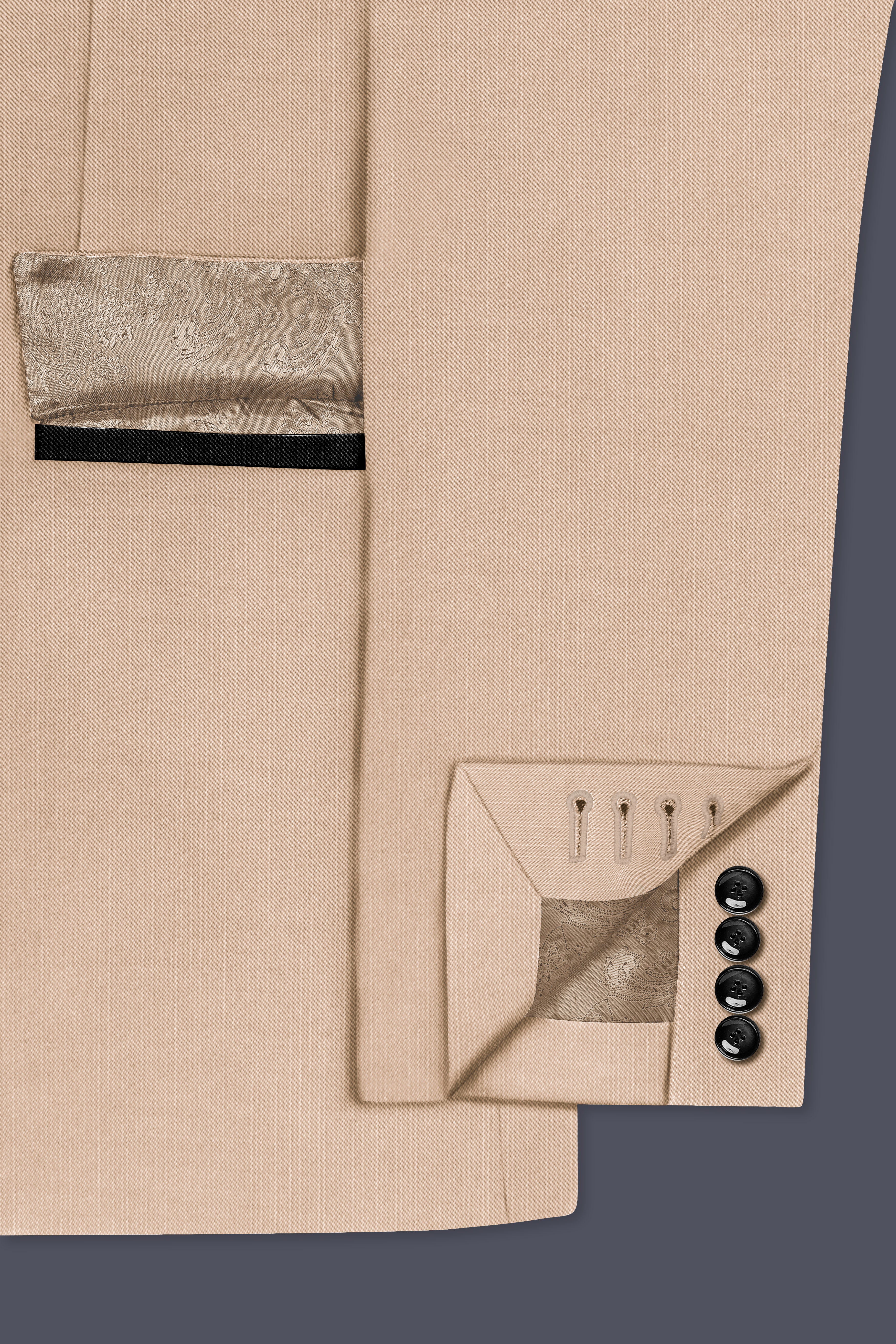 Hazelnut Cream Subtle Sheen Tuxedo Suit