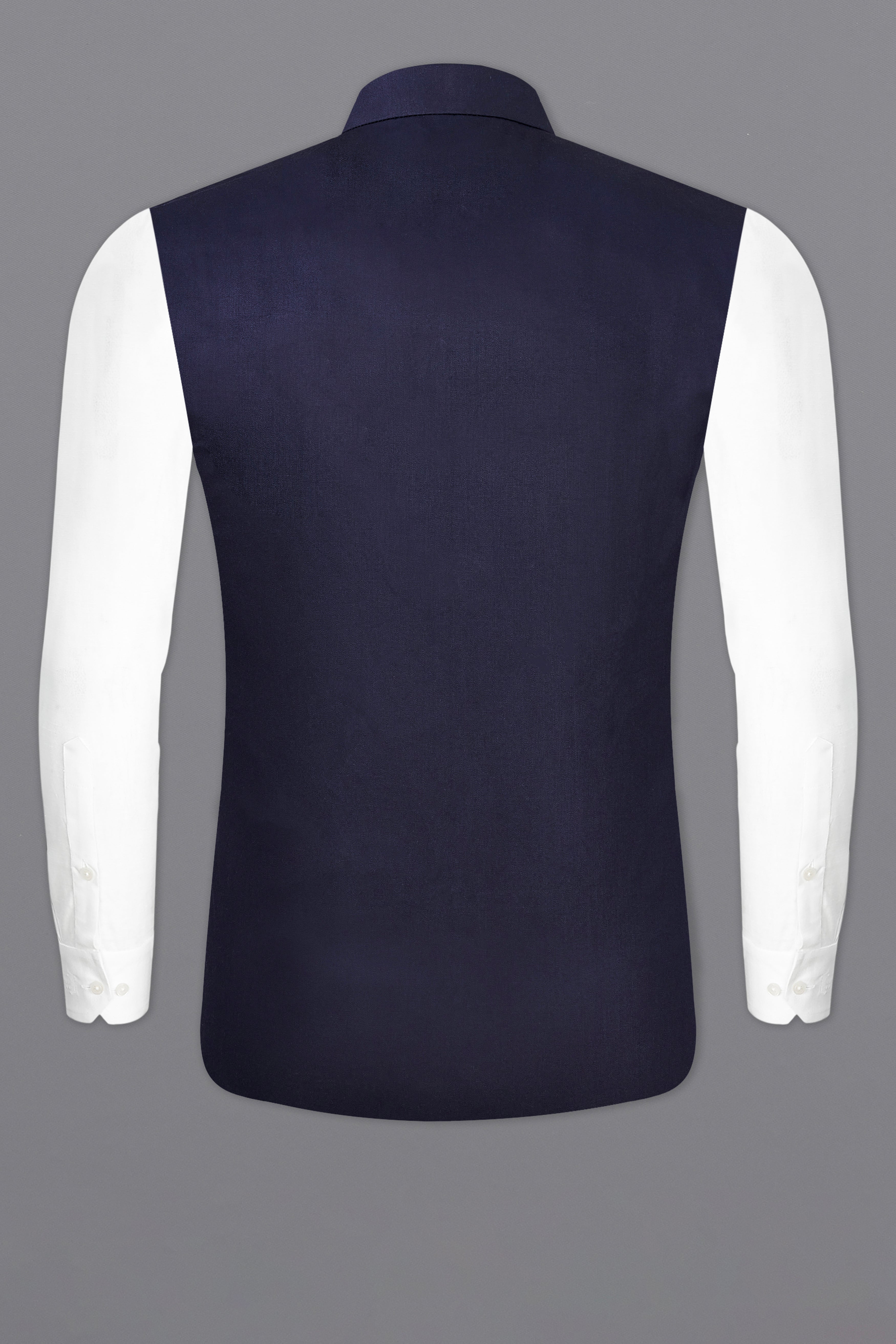 Picotee Blue Subtle Sheen Bandhgala Suit