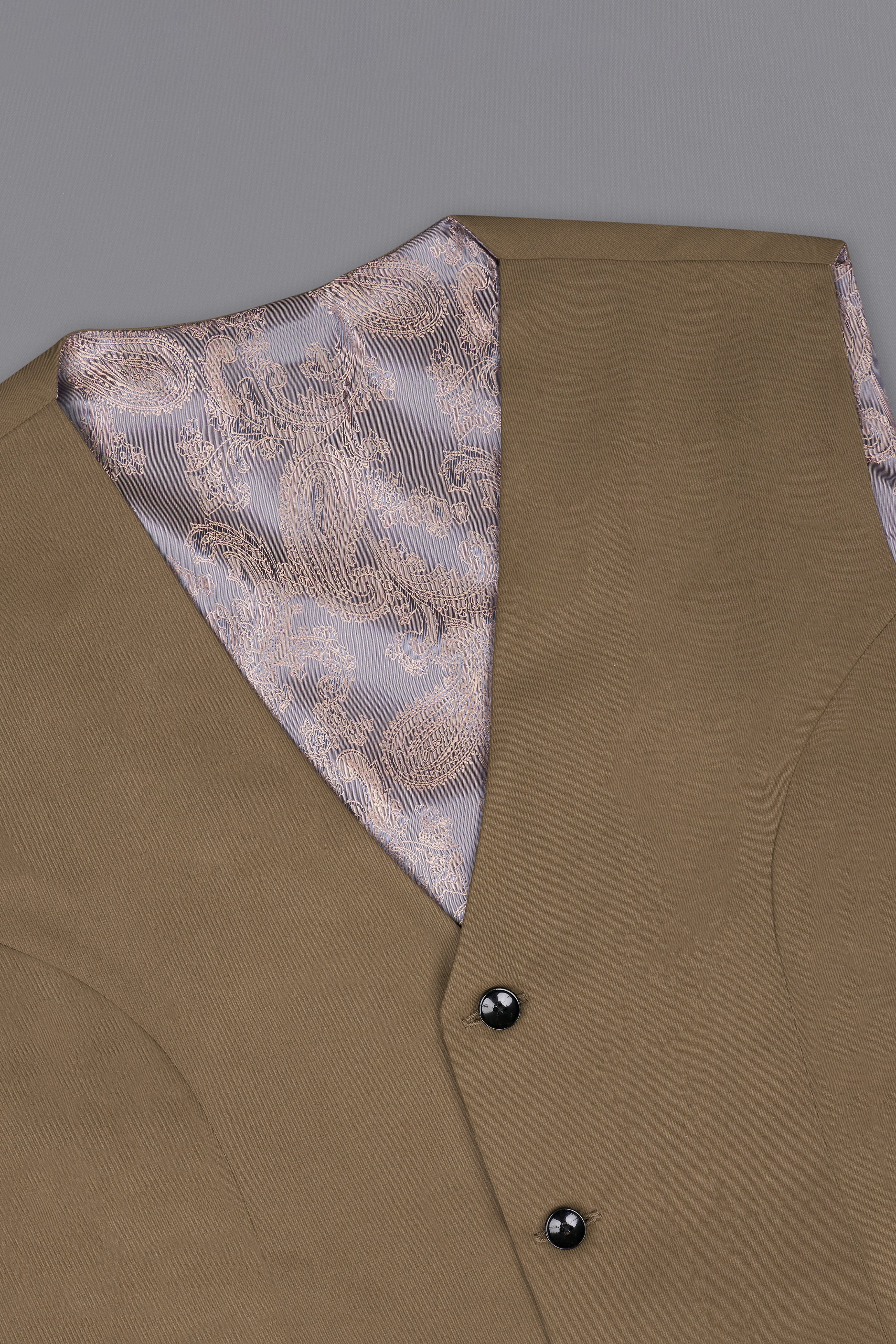 Khaki Brown Single Breasted Suit