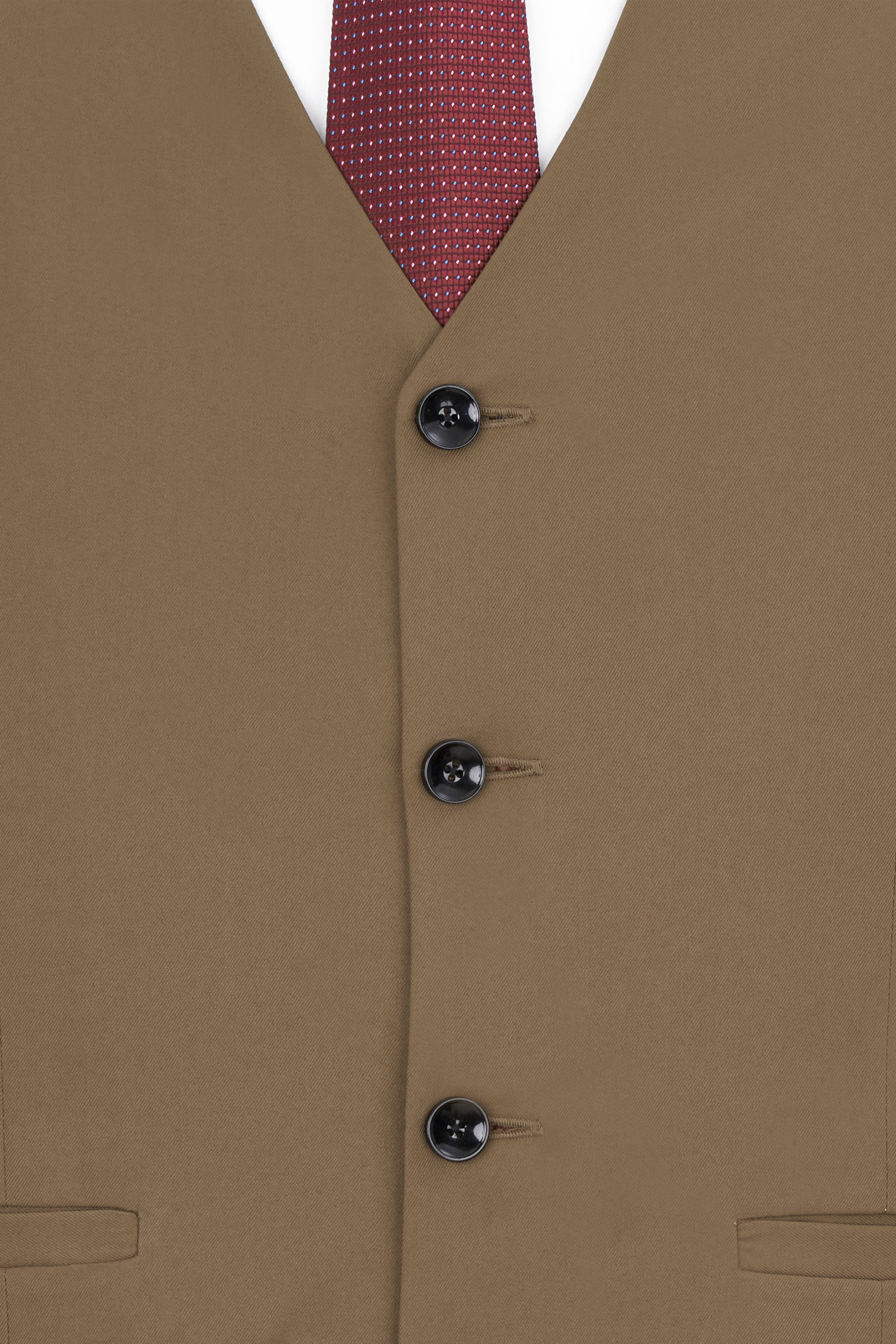 Khaki Brown Single Breasted Suit