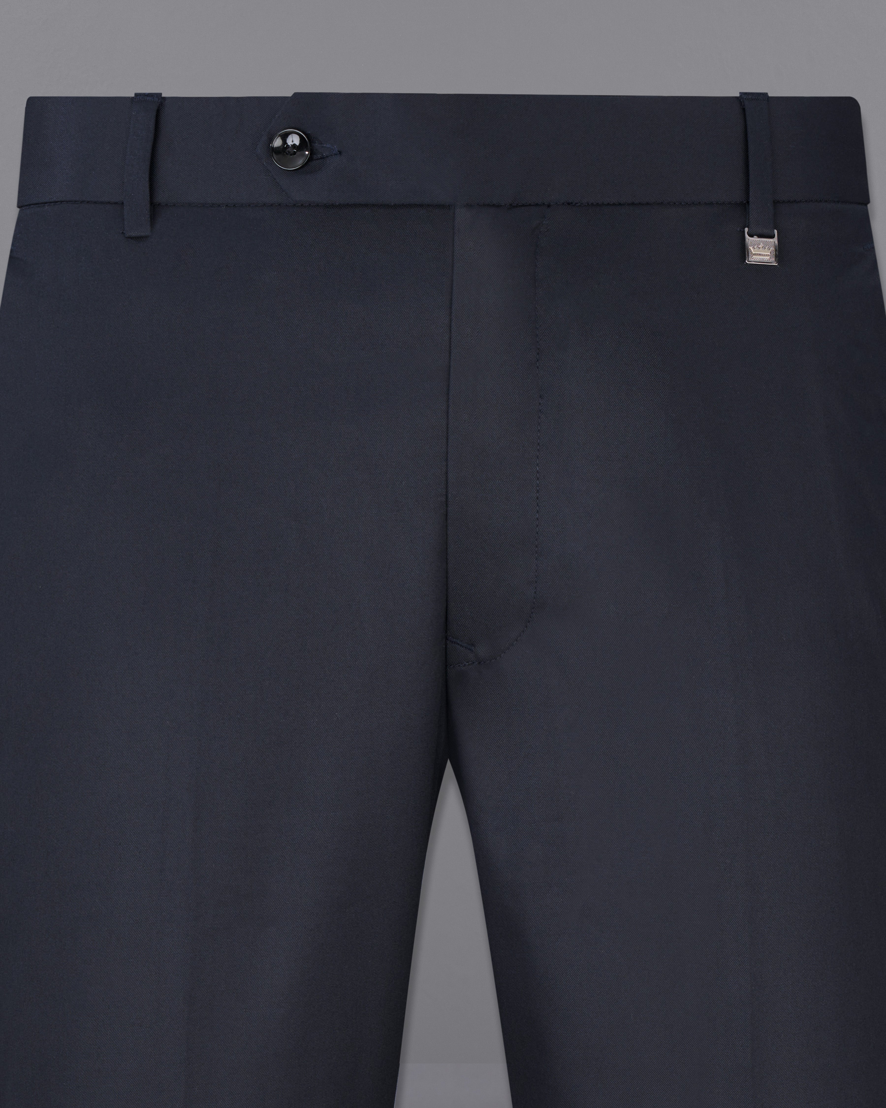 Thunder Blue with Brown Patch Work Premium Cotton Designer Suit