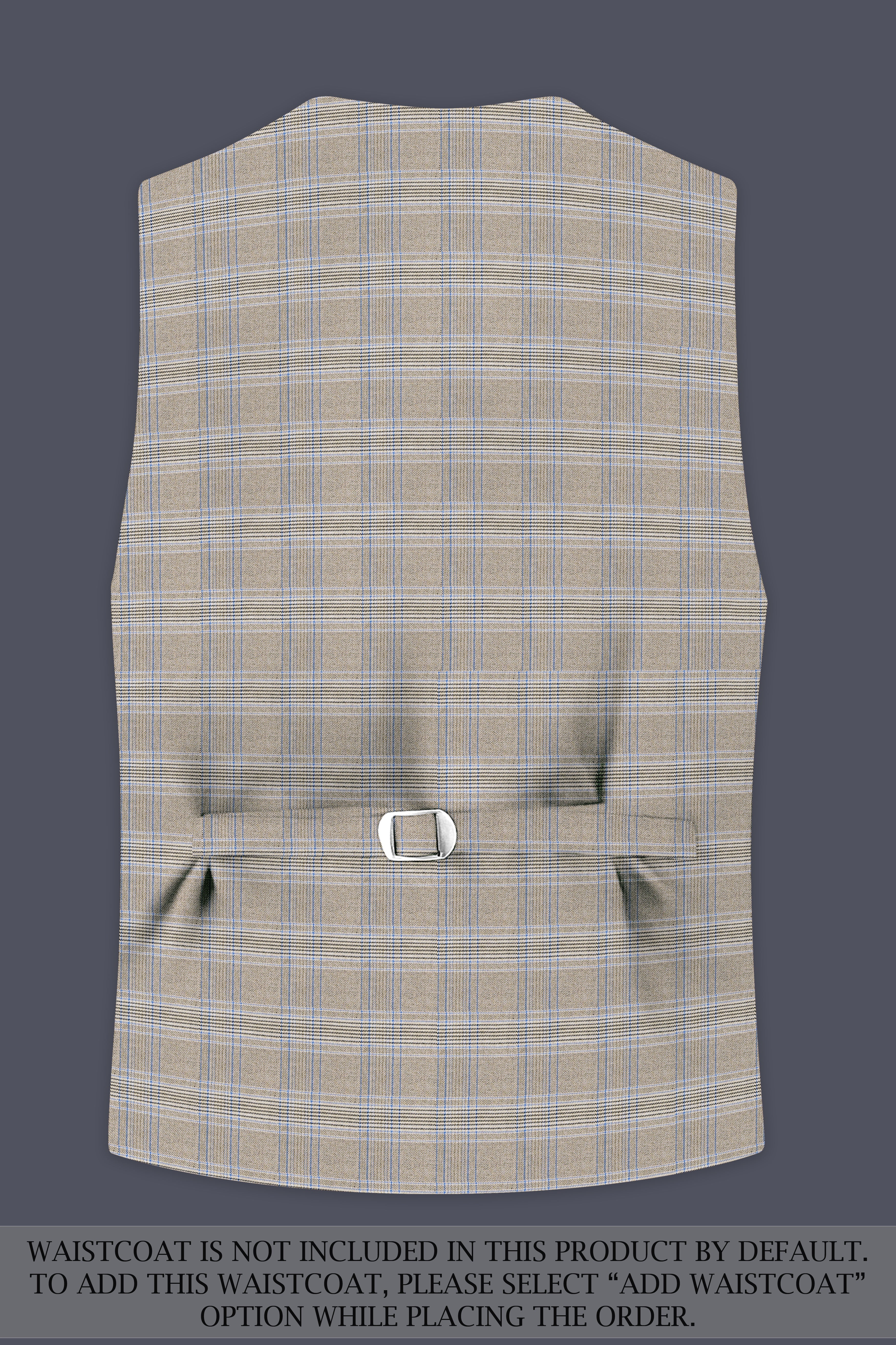Sandrift Brown with Persian Blue Plaid Double Breasted Suit
