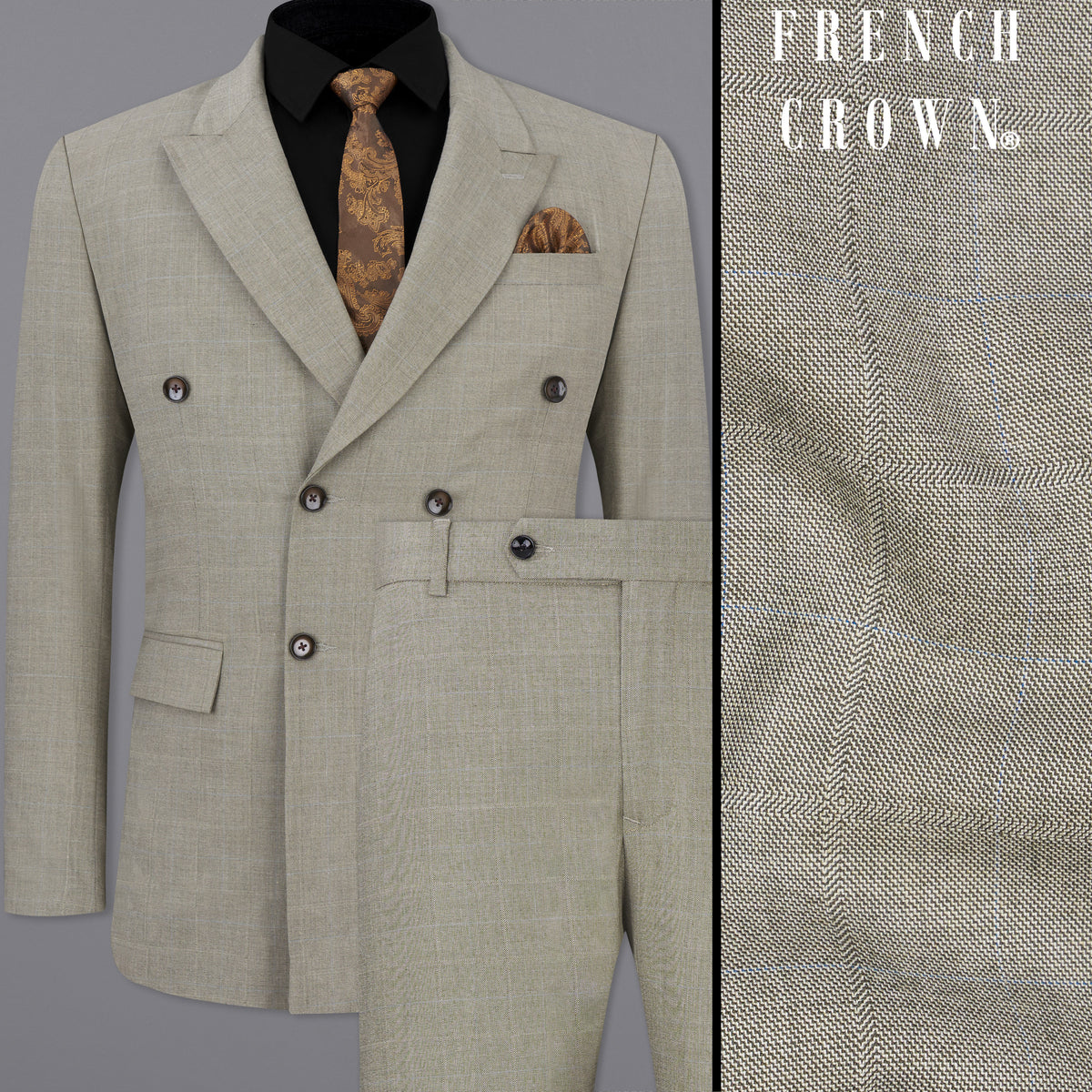 Sandrift Gray Double Breasted Suit
