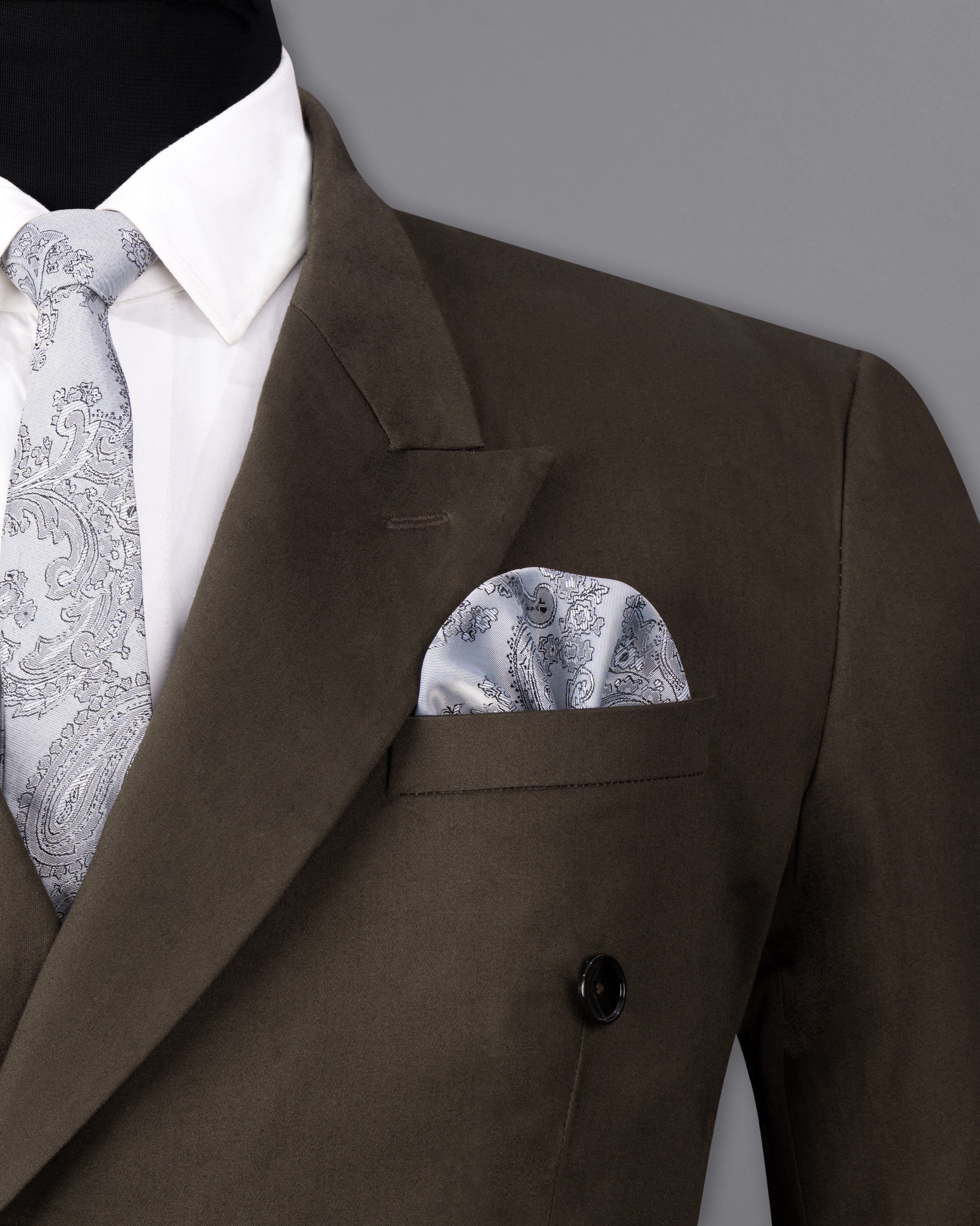 Walnut Brown Solid Stretchable Premium Cotton Double Breasted traveler Suit ST2628-DB-36,ST2628-DB-38,ST2628-DB-40,ST2628-DB-42,ST2628-DB-44,ST2628-DB-46,ST2628-DB-48,ST2628-DB-50,ST2628-DB-52,ST2628-DB-54,ST2628-DB-56,ST2628-DB-58,ST2628-DB-60