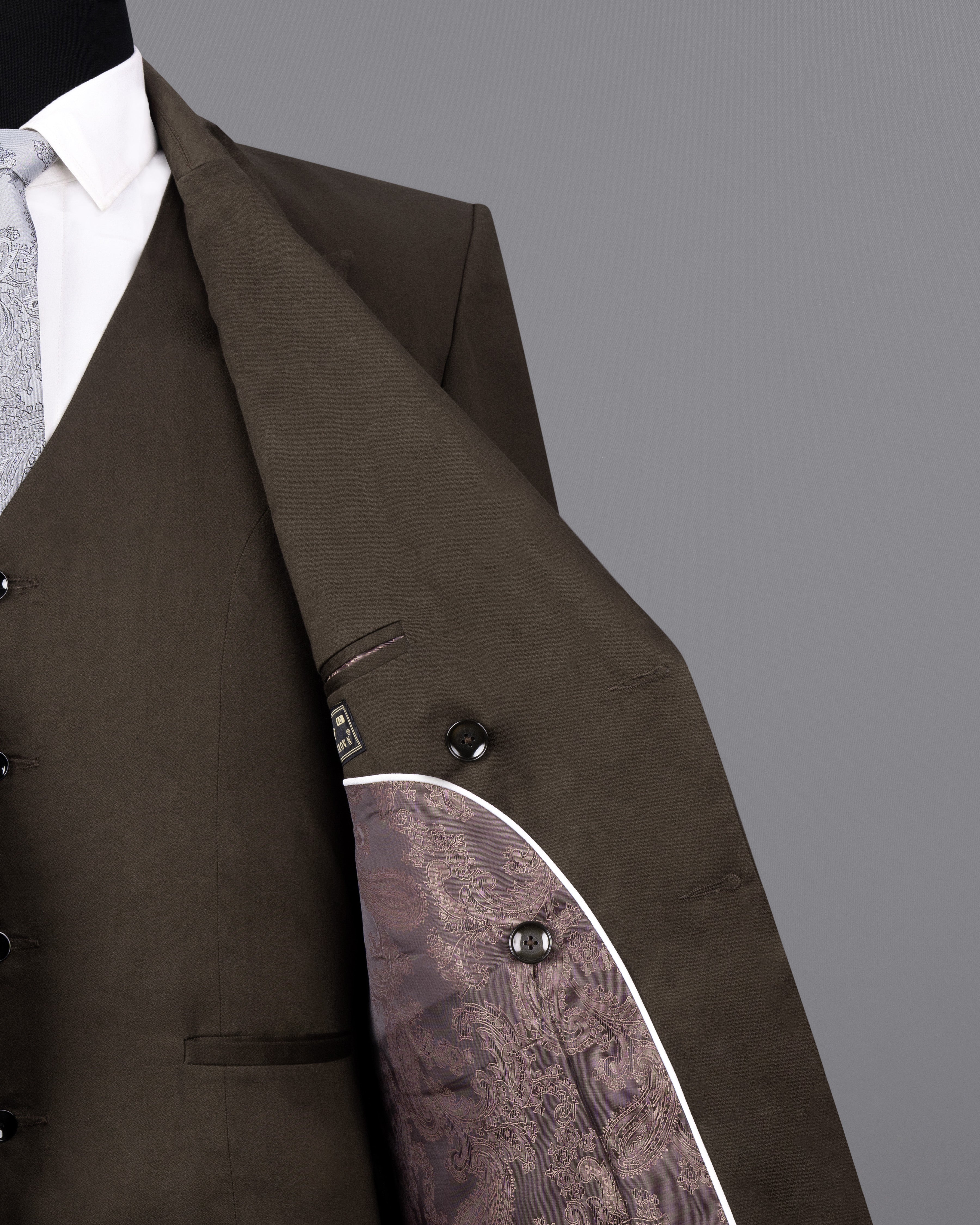 Walnut Brown Solid Stretchable Premium Cotton Double Breasted traveler Suit ST2628-DB-36,ST2628-DB-38,ST2628-DB-40,ST2628-DB-42,ST2628-DB-44,ST2628-DB-46,ST2628-DB-48,ST2628-DB-50,ST2628-DB-52,ST2628-DB-54,ST2628-DB-56,ST2628-DB-58,ST2628-DB-60