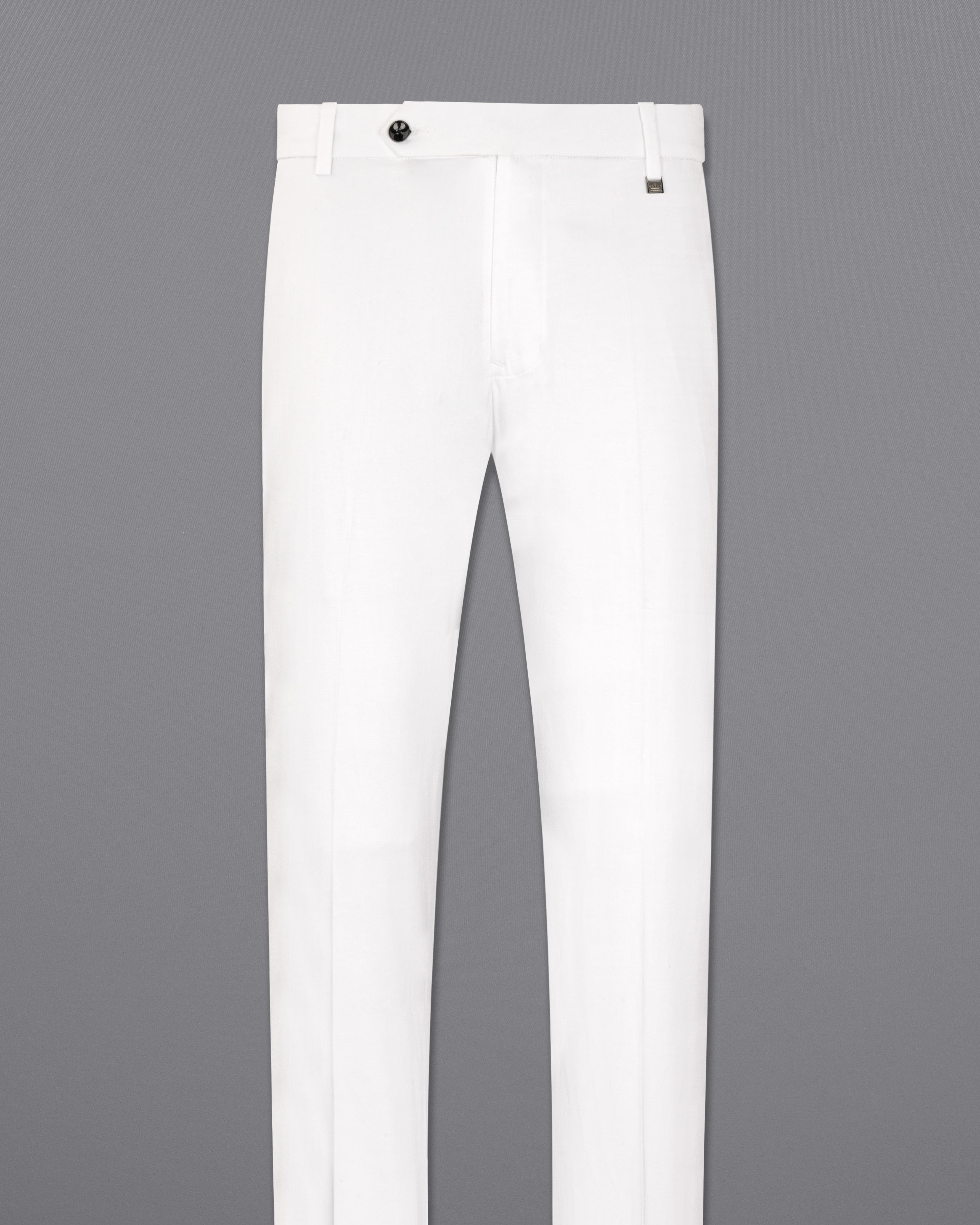 Bright White Stretchable Premium Cotton Tuxedo traveler Suit