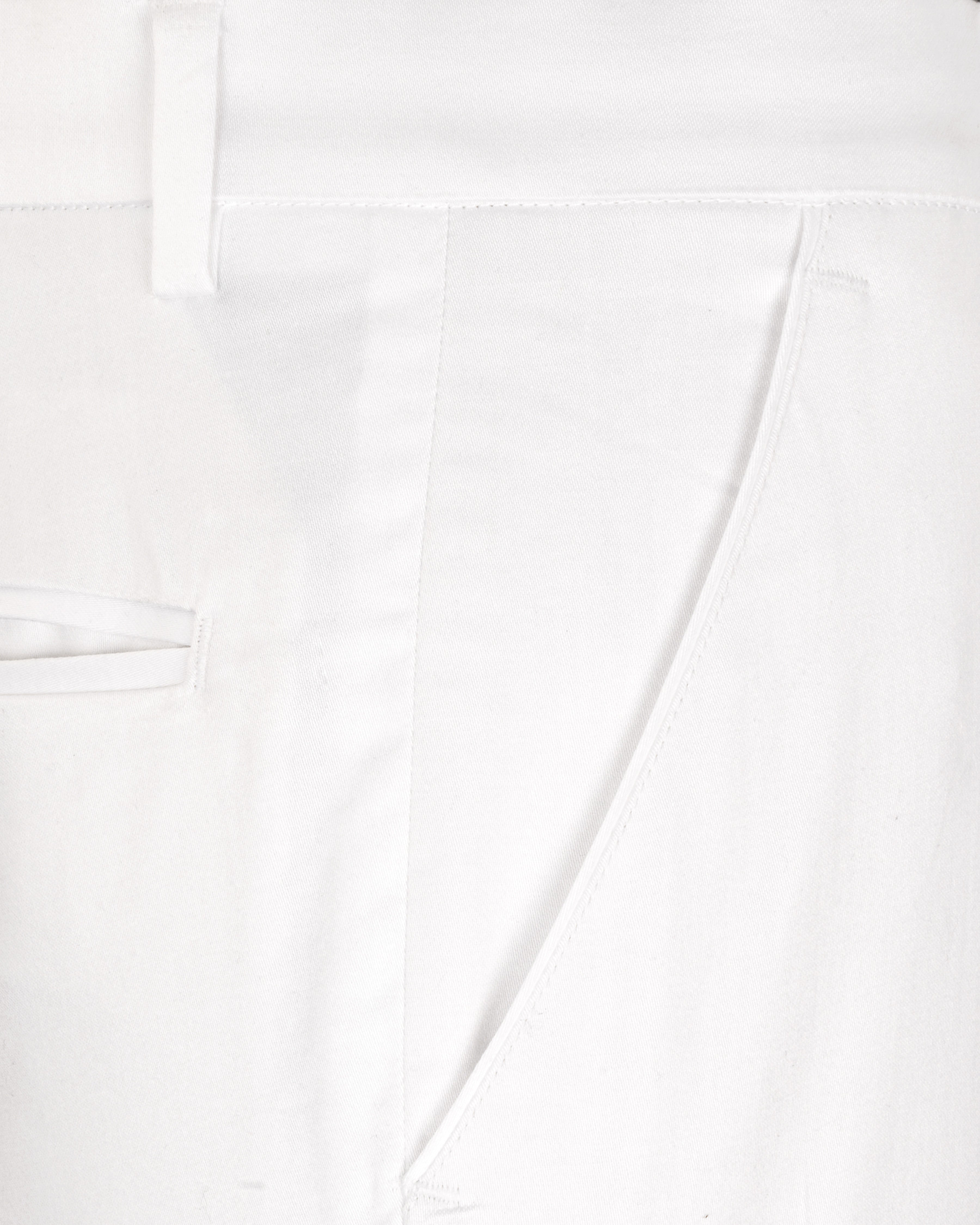 Bright White Stretchable Premium Cotton Tuxedo traveler Suit