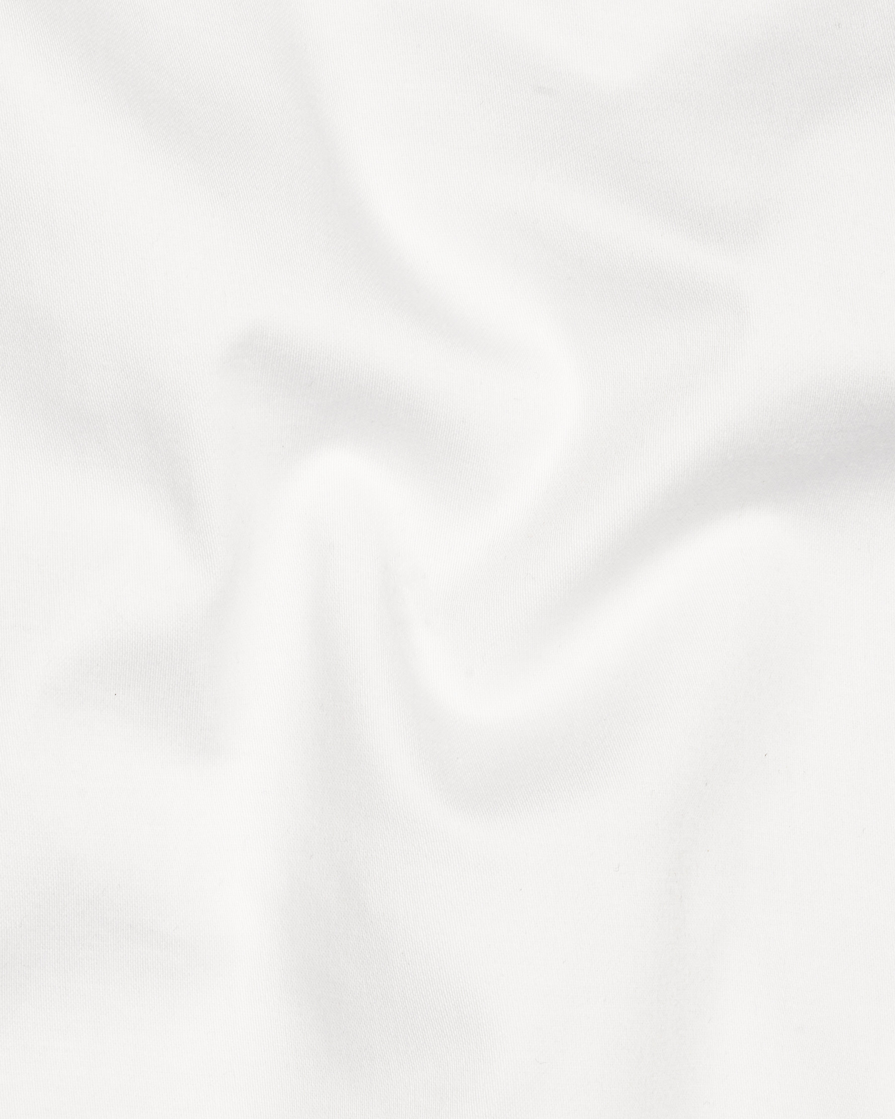 Bright White Stretchable Premium Cotton Tuxedo traveler Suit