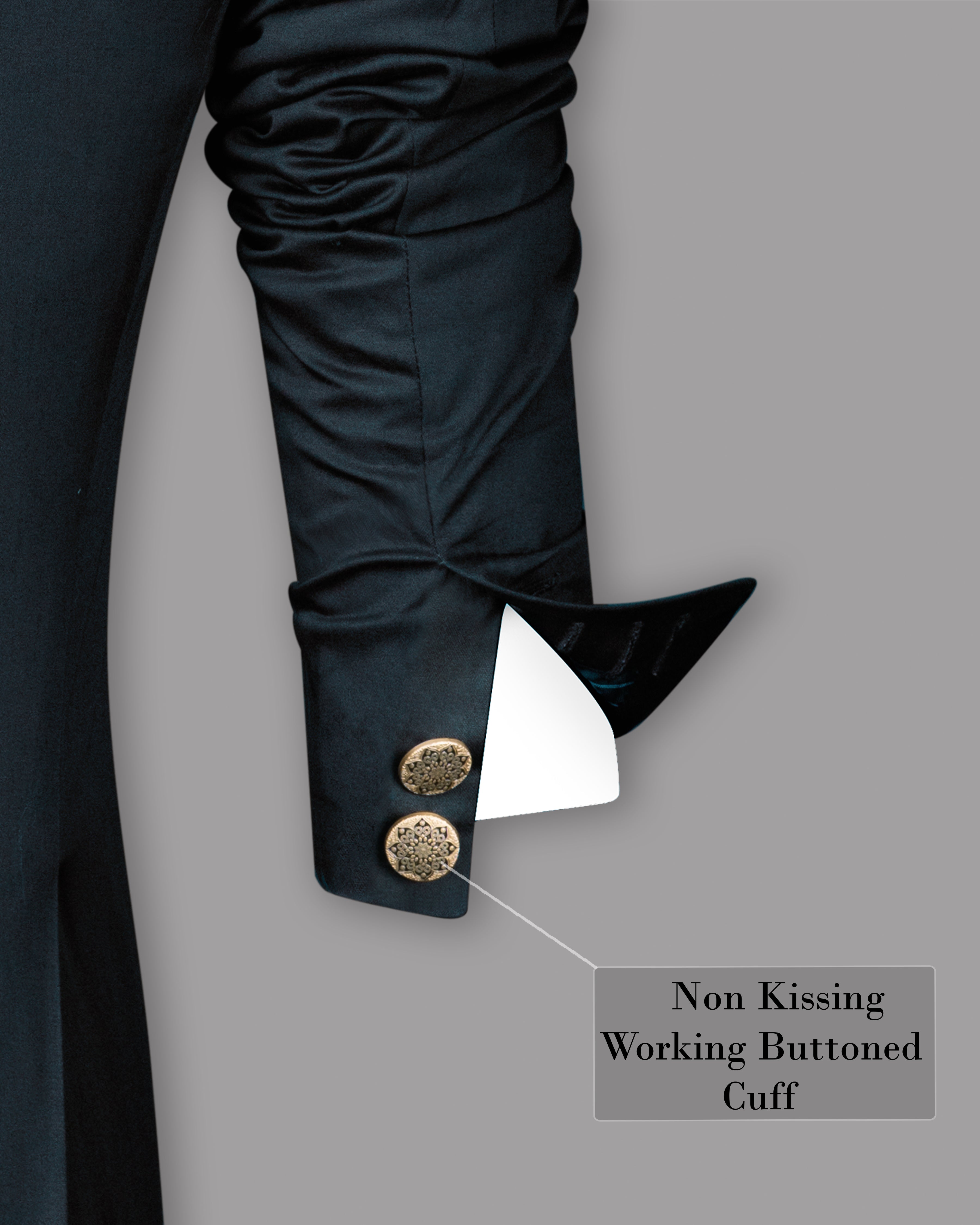 Timber Sea Blue Cross Placket Stretchable Premium Cotton Bandhgala traveler Suit ST2640-CBG-36,ST2640-CBG-38,ST2640-CBG-40,ST2640-CBG-42,ST2640-CBG-44,ST2640-CBG-46,ST2640-CBG-48,ST2640-CBG-50,ST2640-CBG-52,ST2640-CBG-54,ST2640-CBG-56,ST2640-CBG-58,ST2640-CBG-60