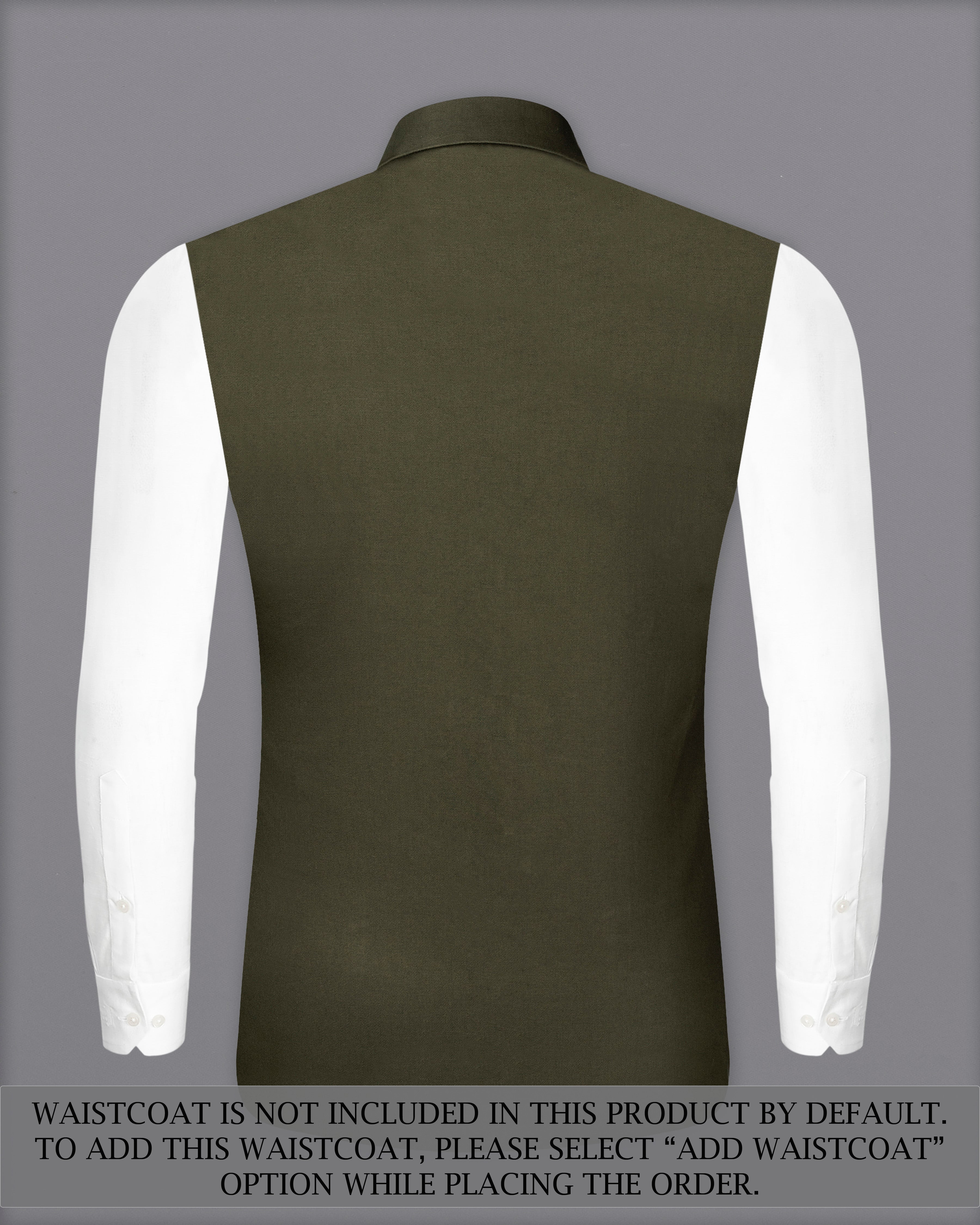 Taupe Green Cross Placket Stretchable Premium Cotton Bandhgala traveler Suit