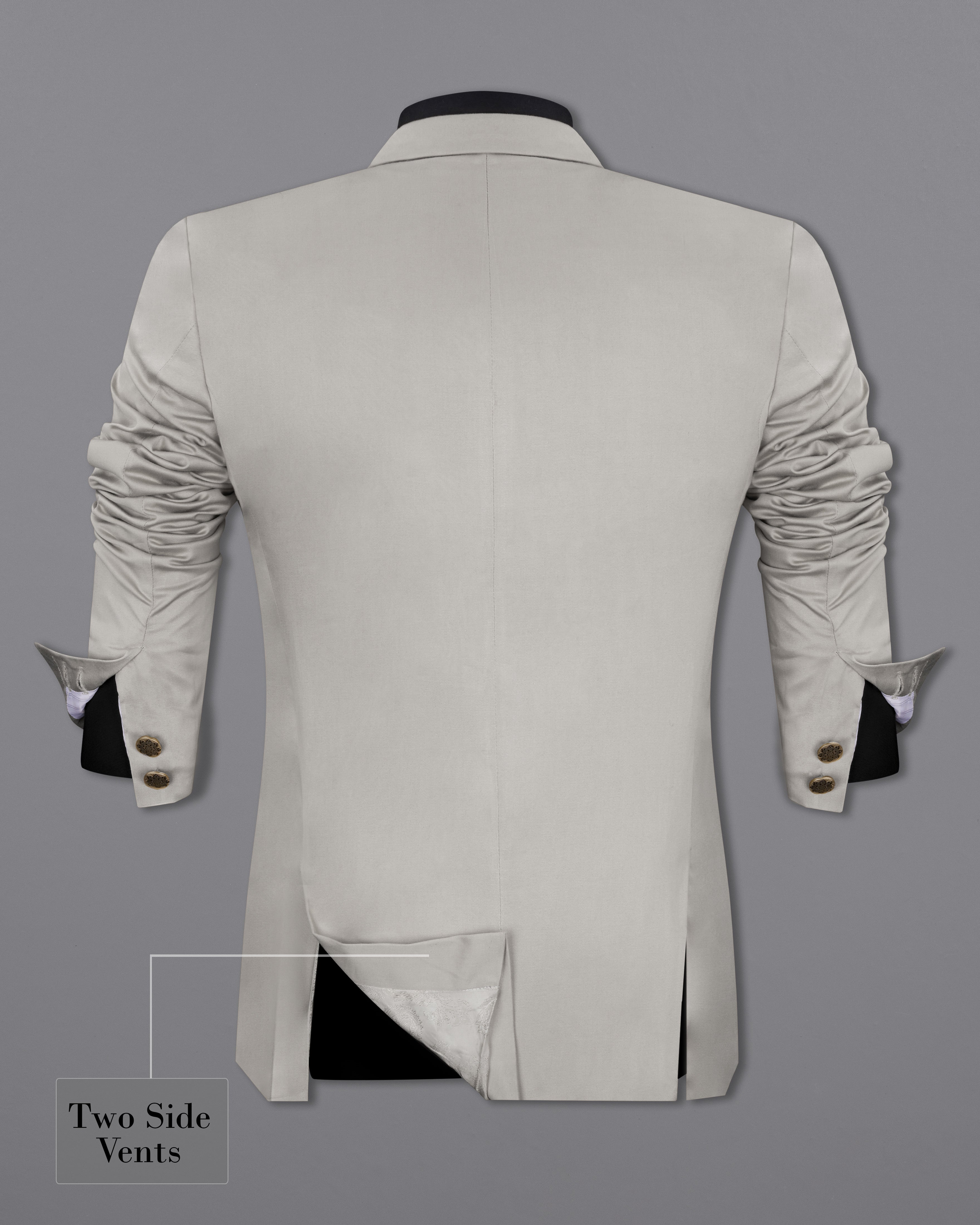 Martini Gray Cross Placket Bandhgala Premium Cotton Stretchable traveler Suit ST2670-CBG-36, ST2670-CBG-38, ST2670-CBG-40, ST2670-CBG-42, ST2670-CBG-44, ST2670-CBG-46, ST2670-CBG-48, ST2670-CBG-50, ST2670-CBG-52, ST2670-CBG-54, ST2670-CBG-56, ST2670-CBG-58, ST2670-CBG-60