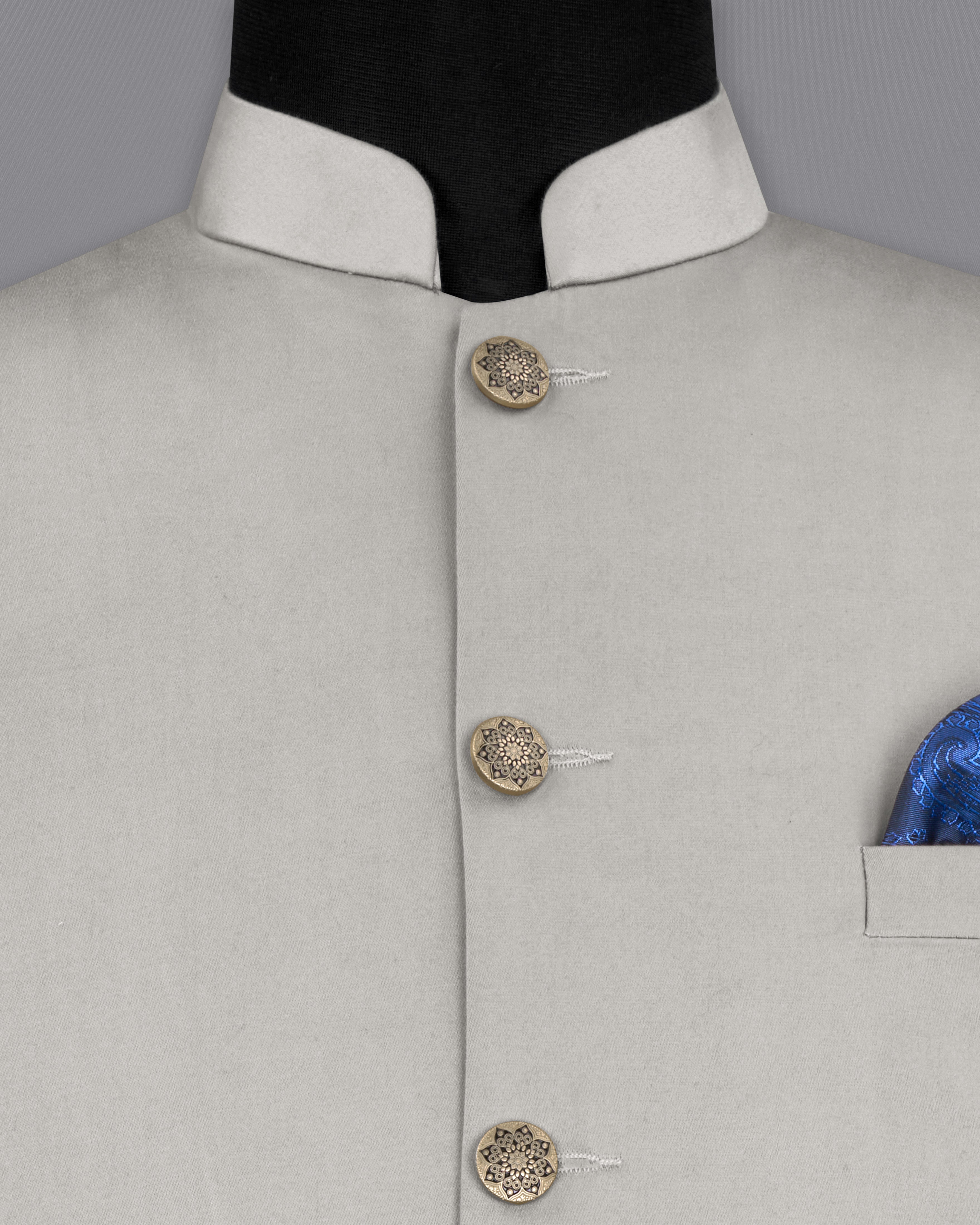 Martini Gray Cross Placket Bandhgala Premium Cotton Stretchable traveler Suit ST2670-CBG-36, ST2670-CBG-38, ST2670-CBG-40, ST2670-CBG-42, ST2670-CBG-44, ST2670-CBG-46, ST2670-CBG-48, ST2670-CBG-50, ST2670-CBG-52, ST2670-CBG-54, ST2670-CBG-56, ST2670-CBG-58, ST2670-CBG-60