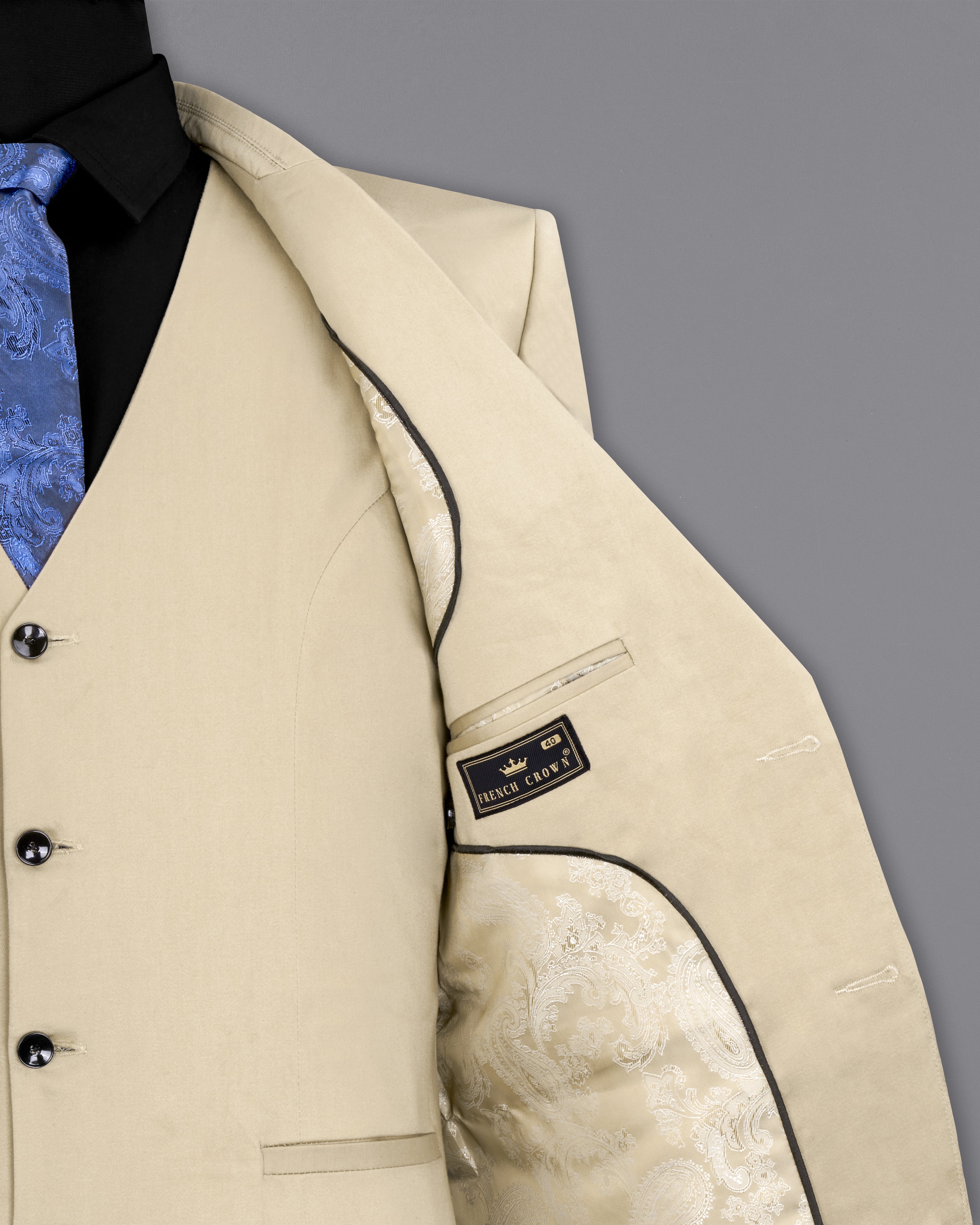 Moon Mist Beige Stretchable Premium Cotton traveler Suit ST2672-SB-36,ST2672-SB-38,ST2672-SB-40,ST2672-SB-42,ST2672-SB-44,ST2672-SB-46,ST2672-SB-48,ST2672-SB-50,ST2672-SB-52,ST2672-SB-54,ST2672-SB-56,ST2672-SB-58,ST2672-SB-60