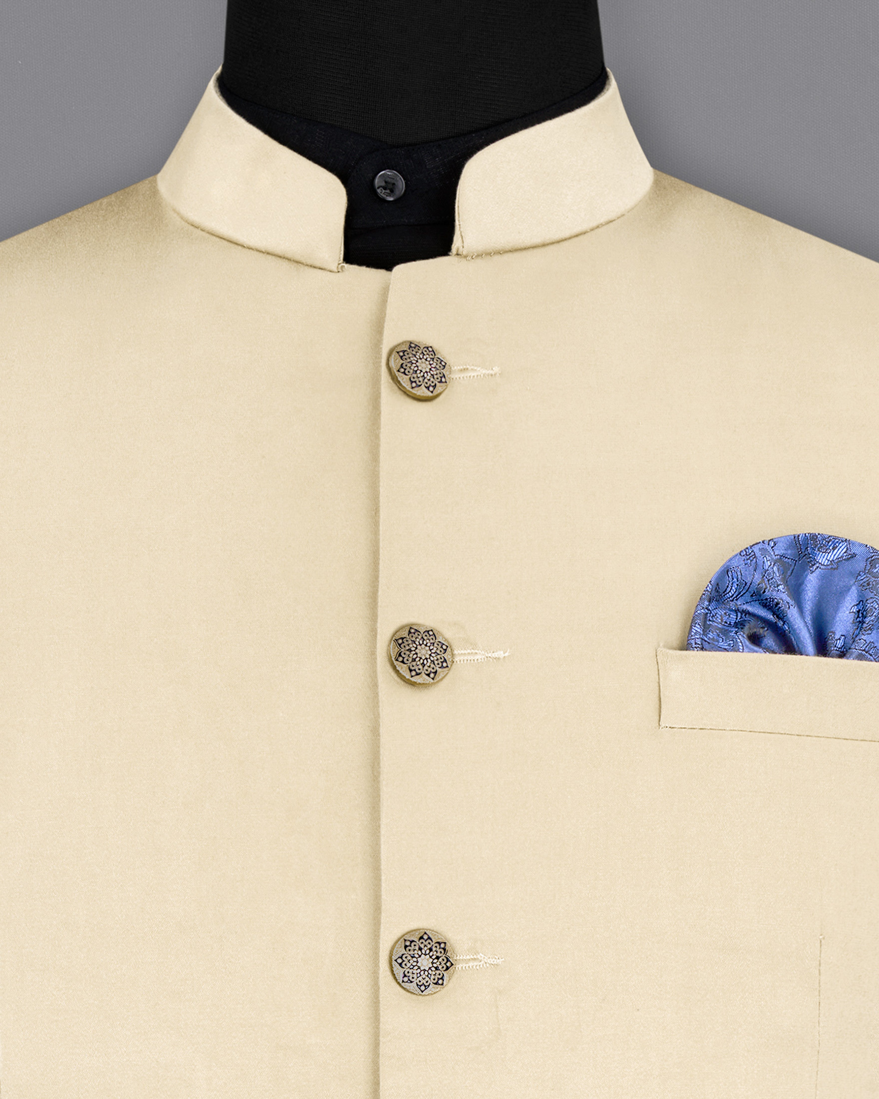 Moon Mist Beige Bandhgala Premium Cotton Stretchable traveler Suit ST2674-BG-36,ST2674-BG-38,ST2674-BG-40,ST2674-BG-42,ST2674-BG-44,ST2674-BG-46,ST2674-BG-48,ST2674-BG-50,ST2674-BG-52,ST2674-BG-54,ST2674-BG-56,ST2674-BG-58,ST2674-BG-60