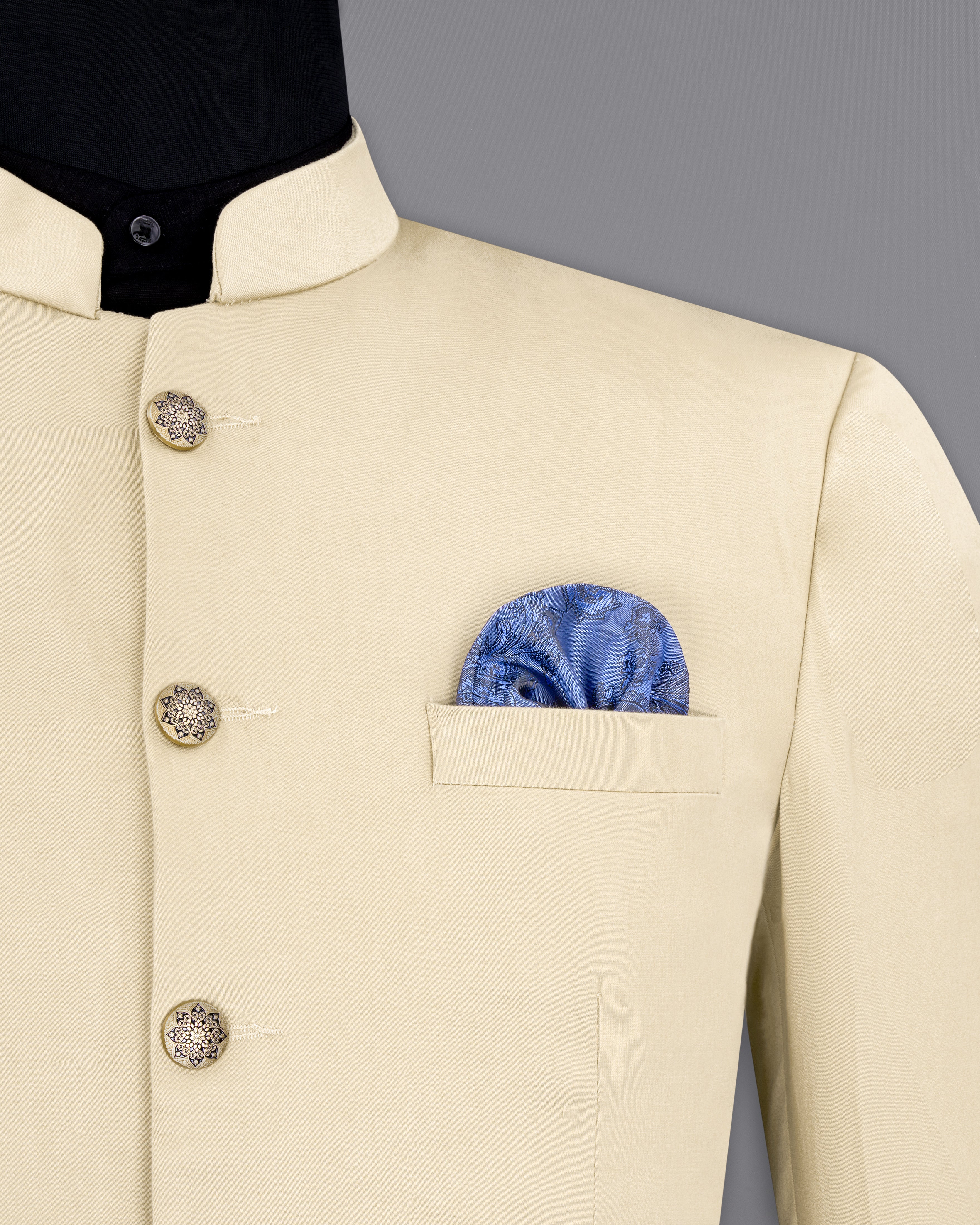 Moon Mist Beige Bandhgala Premium Cotton Stretchable traveler Suit ST2674-BG-36,ST2674-BG-38,ST2674-BG-40,ST2674-BG-42,ST2674-BG-44,ST2674-BG-46,ST2674-BG-48,ST2674-BG-50,ST2674-BG-52,ST2674-BG-54,ST2674-BG-56,ST2674-BG-58,ST2674-BG-60