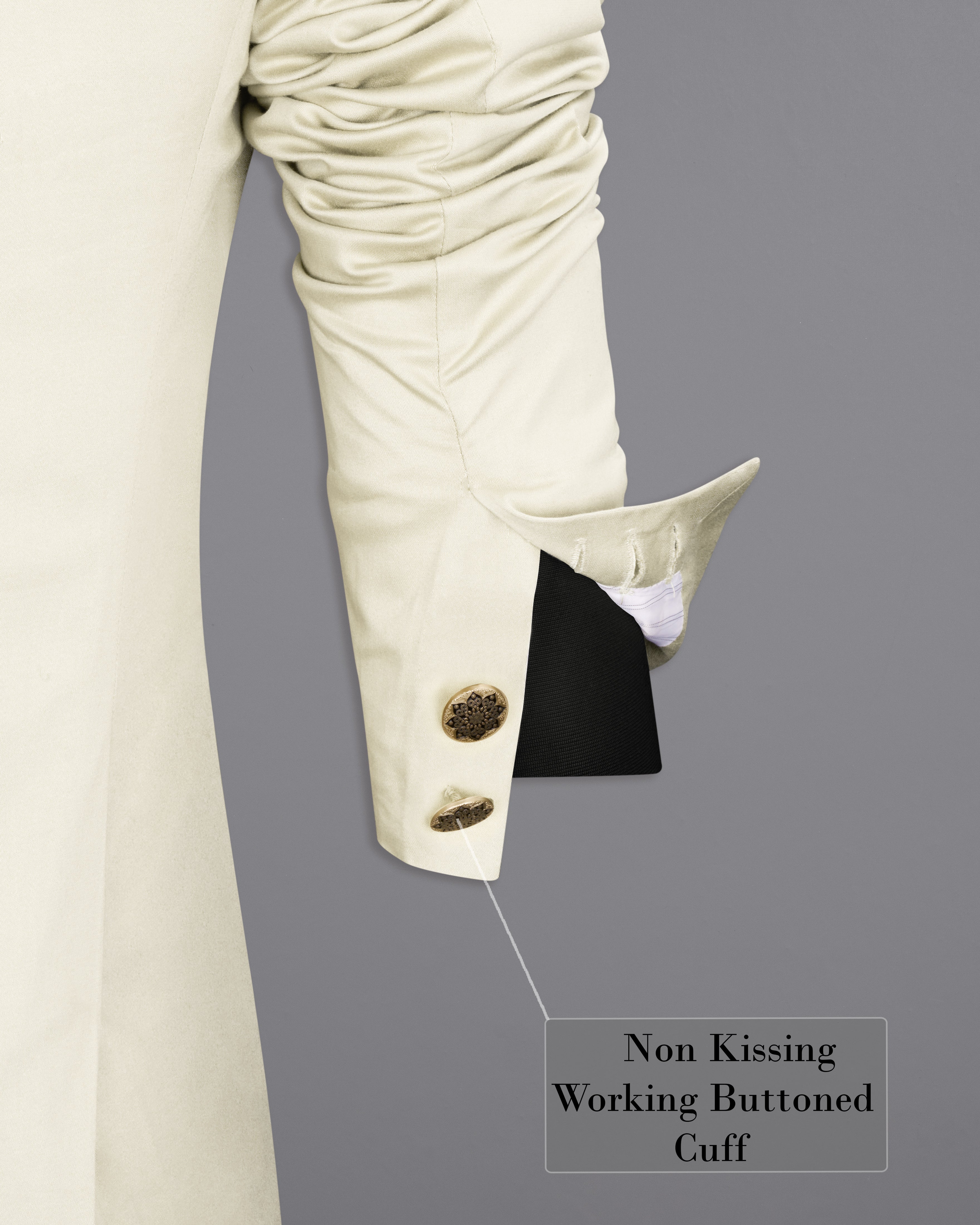 Merino Cream Stretchable Bandhgala Premium Cotton traveler Suit ST2689-BG-36,ST2689-BG-38,ST2689-BG-40,ST2689-BG-42,ST2689-BG-44,ST2689-BG-46,ST2689-BG-48,ST2689-BG-50,ST2689-BG-52,ST2689-BG-54,ST2689-BG-56,ST2689-BG-58,ST2689-BG-60